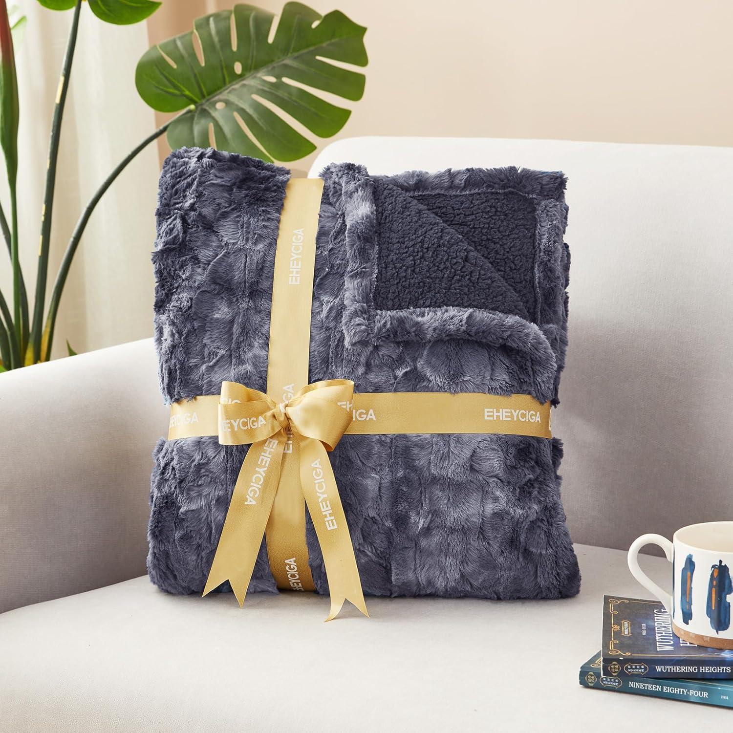 Manta Térmica Eléctrica EHEYCIGA 127x152cm Gris Sherpa