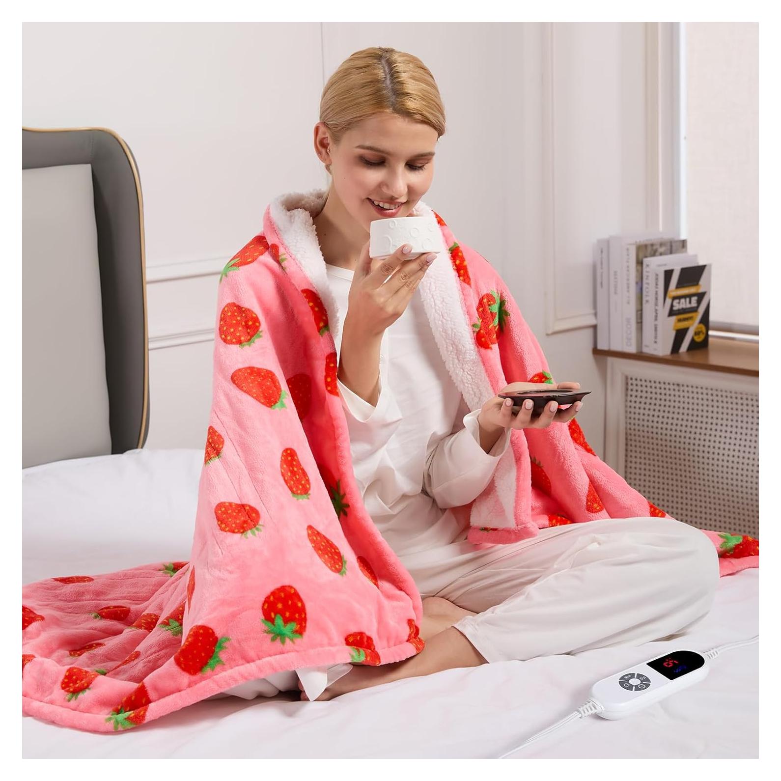 Manta Eléctrica Térmica FIGERM 50x60 cm Rojo Fresa 6 Niveles