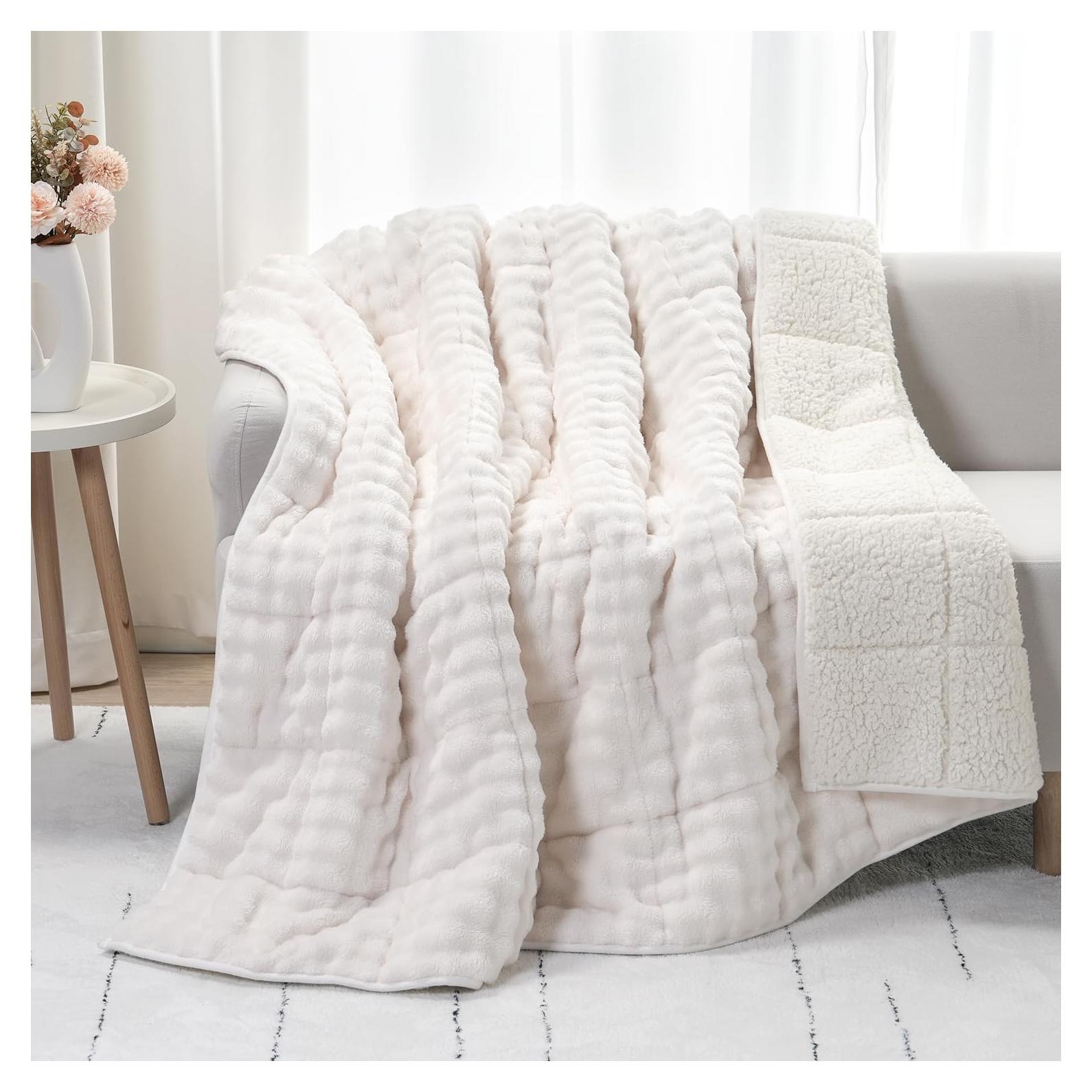 Manta con peso Cottonblue 6.8kg Burbuja Sherpa 152x203cm