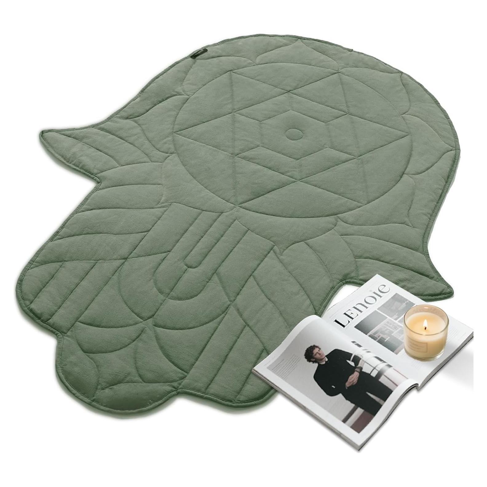 Manta con peso ZonLi 3.18 kg 132 x 109 cm Algodón Verde