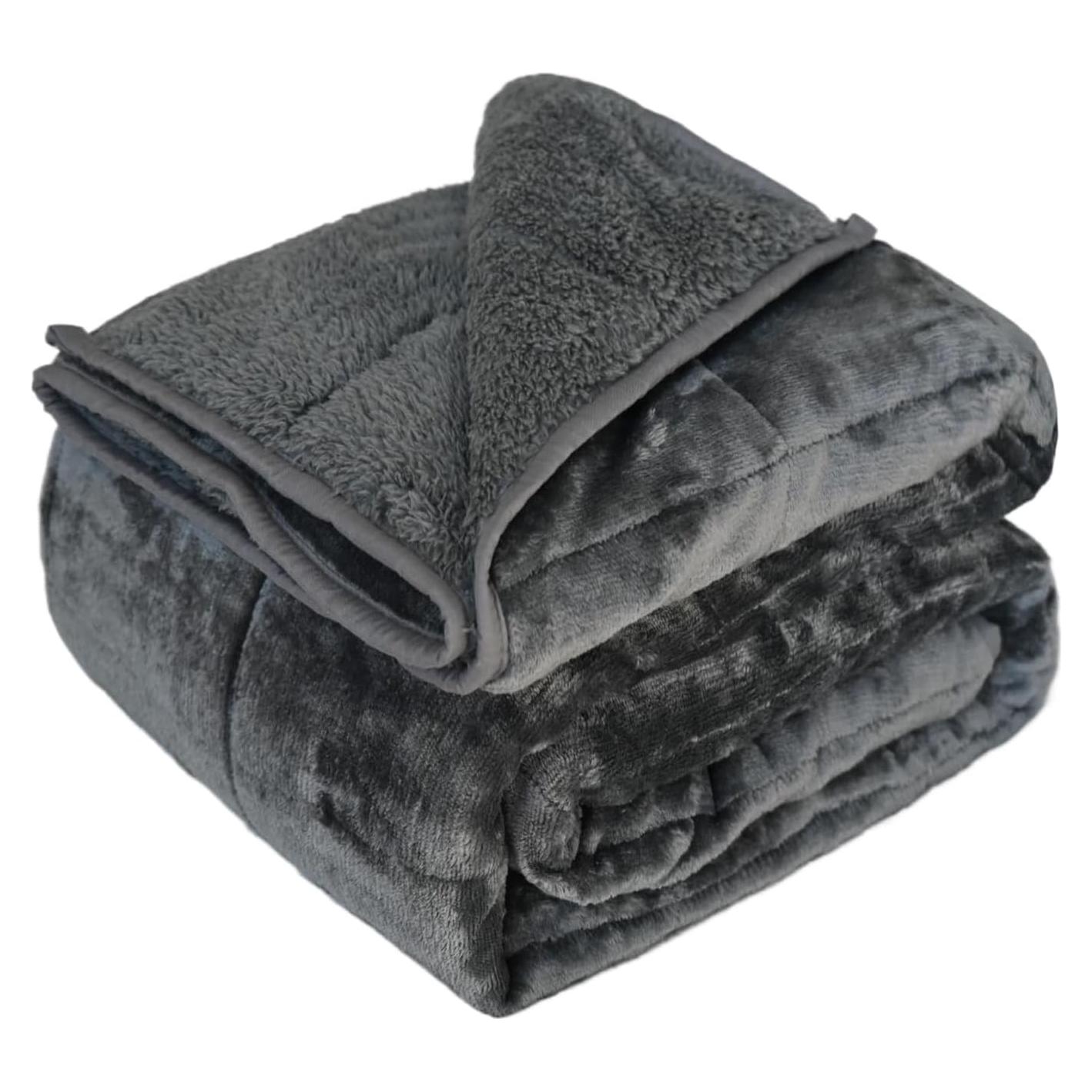 Manta con peso CZZZ 6.8 kg 203x221 cm Sherpa para adultos