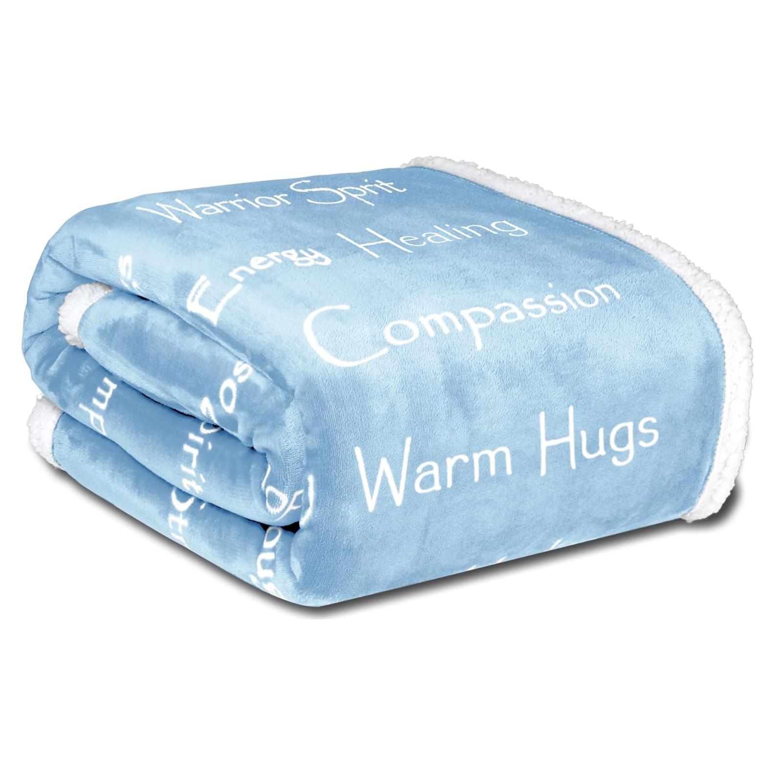 Manta Wolf Creek de Compasión 127x165 cm Azul Claro