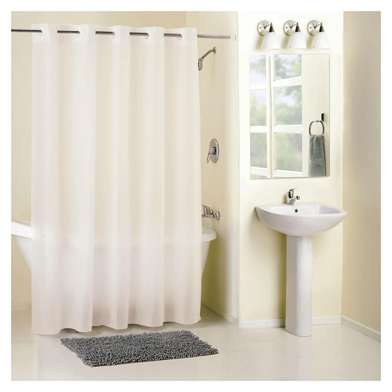 Cortina de Ducha PEVA Hookless 180x188 cm Repelente al Agua