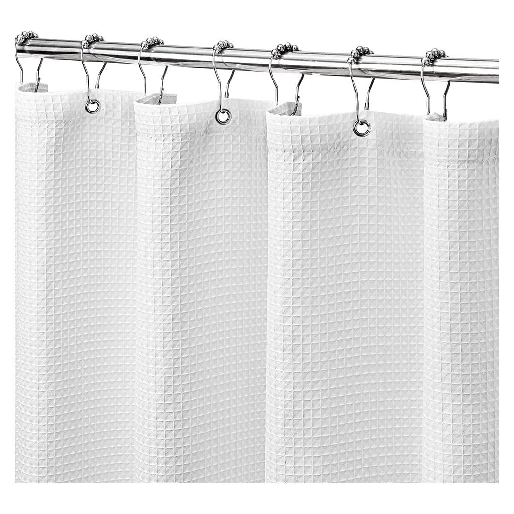 Cortina de Ducha Miss Selectex Waffle Blanca 183x183 cm Impermeable