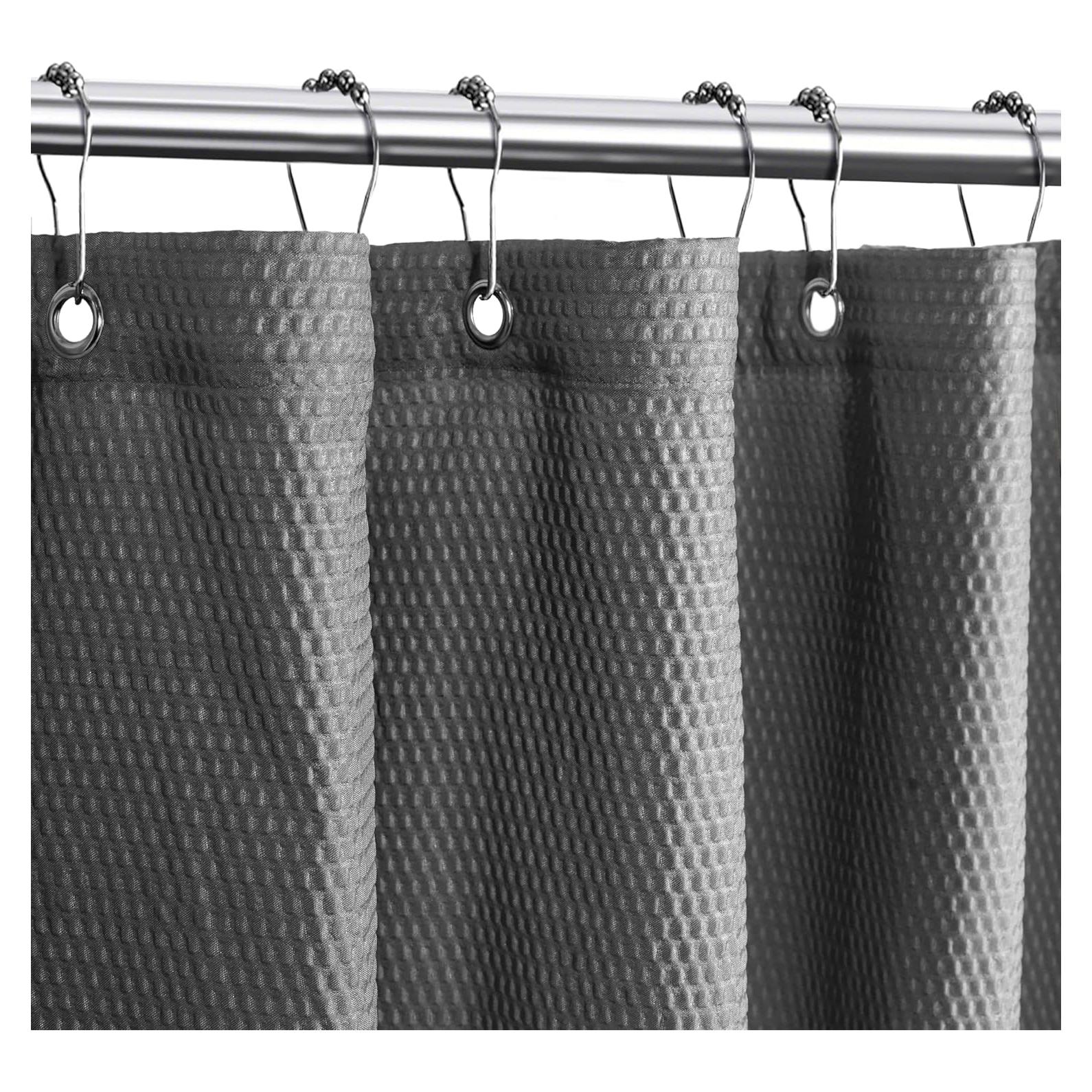 Cortina de Ducha de Tela Gris Tititex 182.88x182.88 cm Impermeable