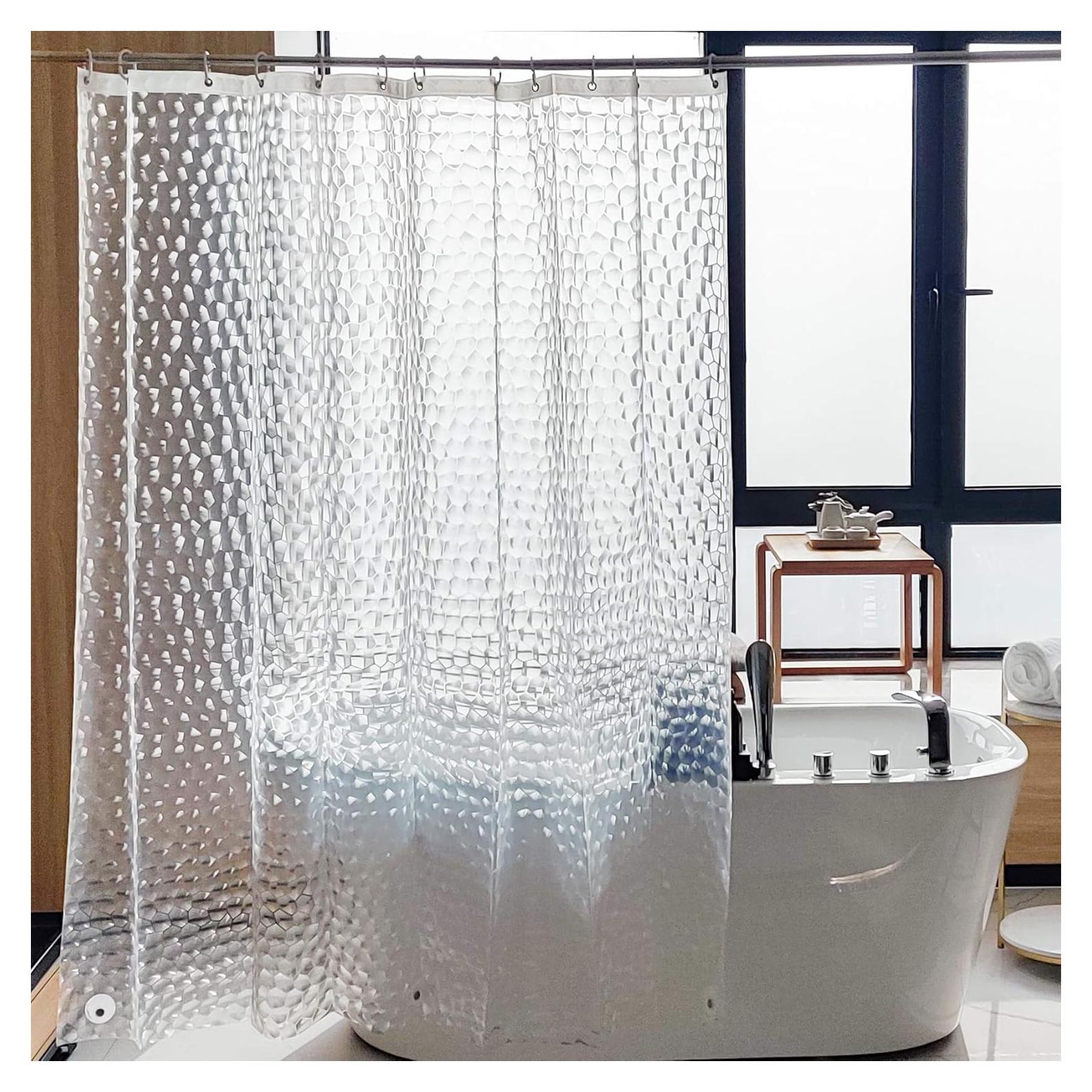 Cortina de Ducha Clara NTBAY EVA 72x72cm Impermeable con Imán