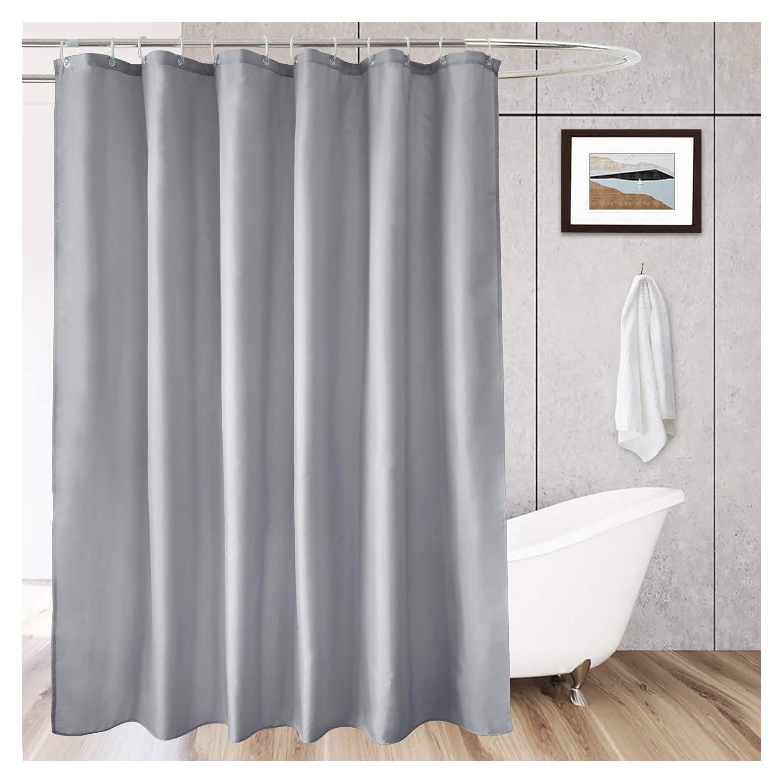 Cortina de Ducha AooHome 72x66 cm Impermeable Gris Claro
