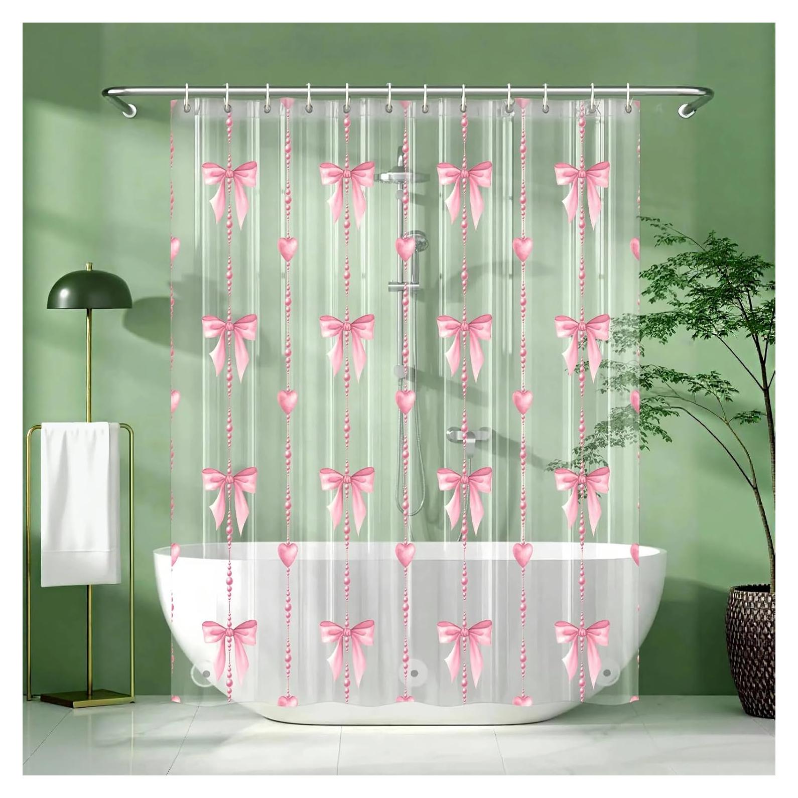 Cortina de Ducha Rosa Claro CAPQL 182x182cm Impermeable