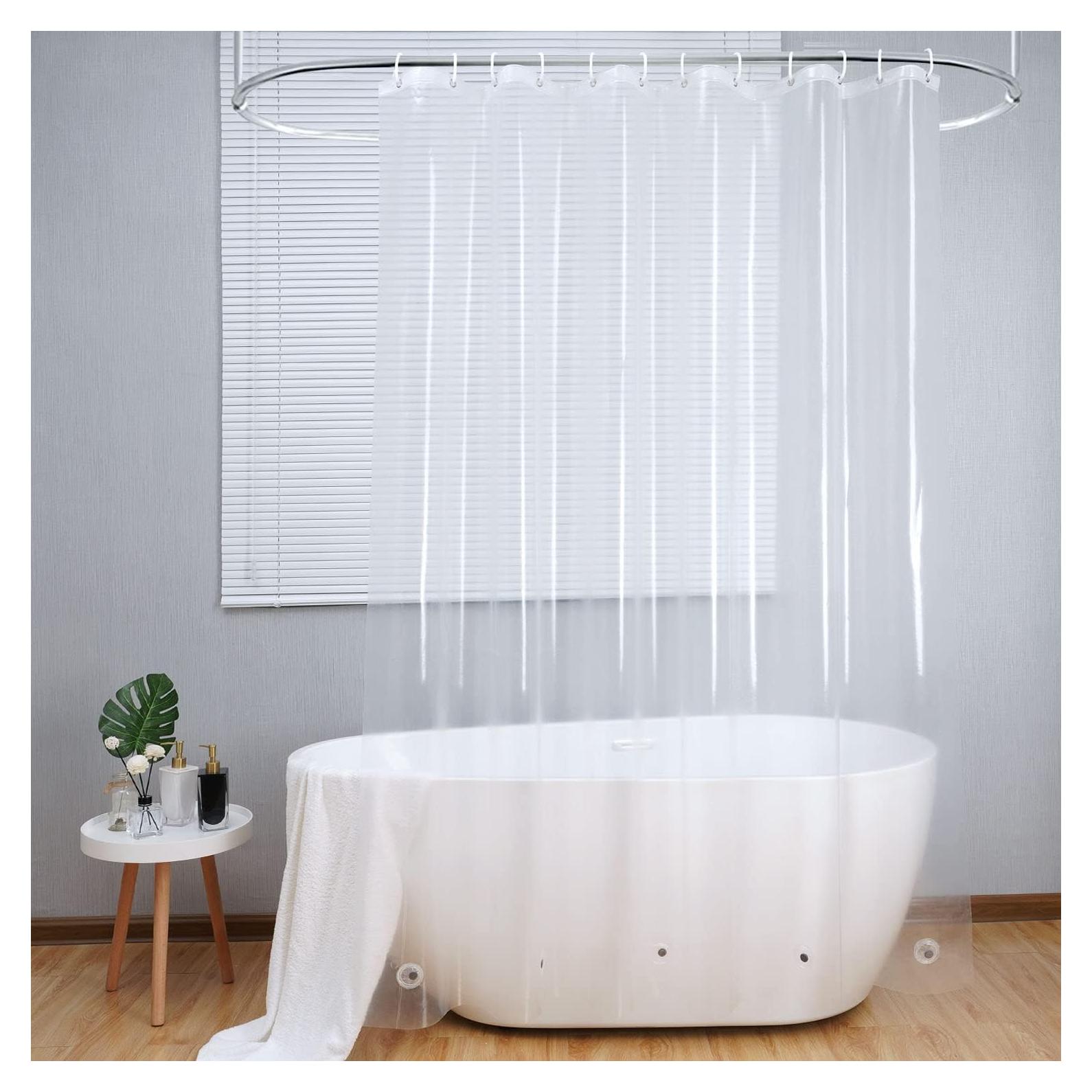 Cortina de Ducha Transparente AooHome 183x213 cm EVA 10 Gauge