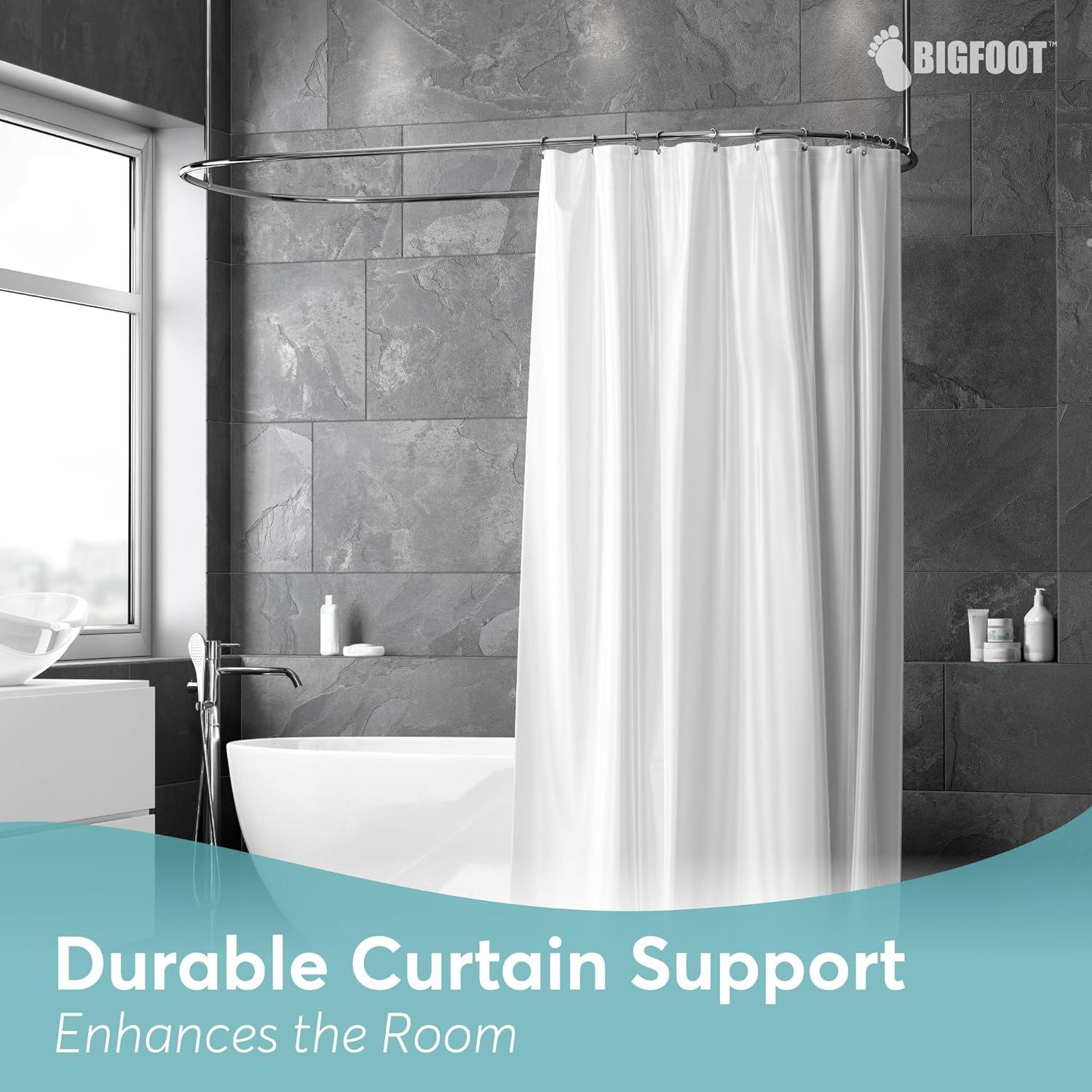 Ganchos para Cortina de Ducha BigFoot, Acero Inoxidable, 12 Piezas