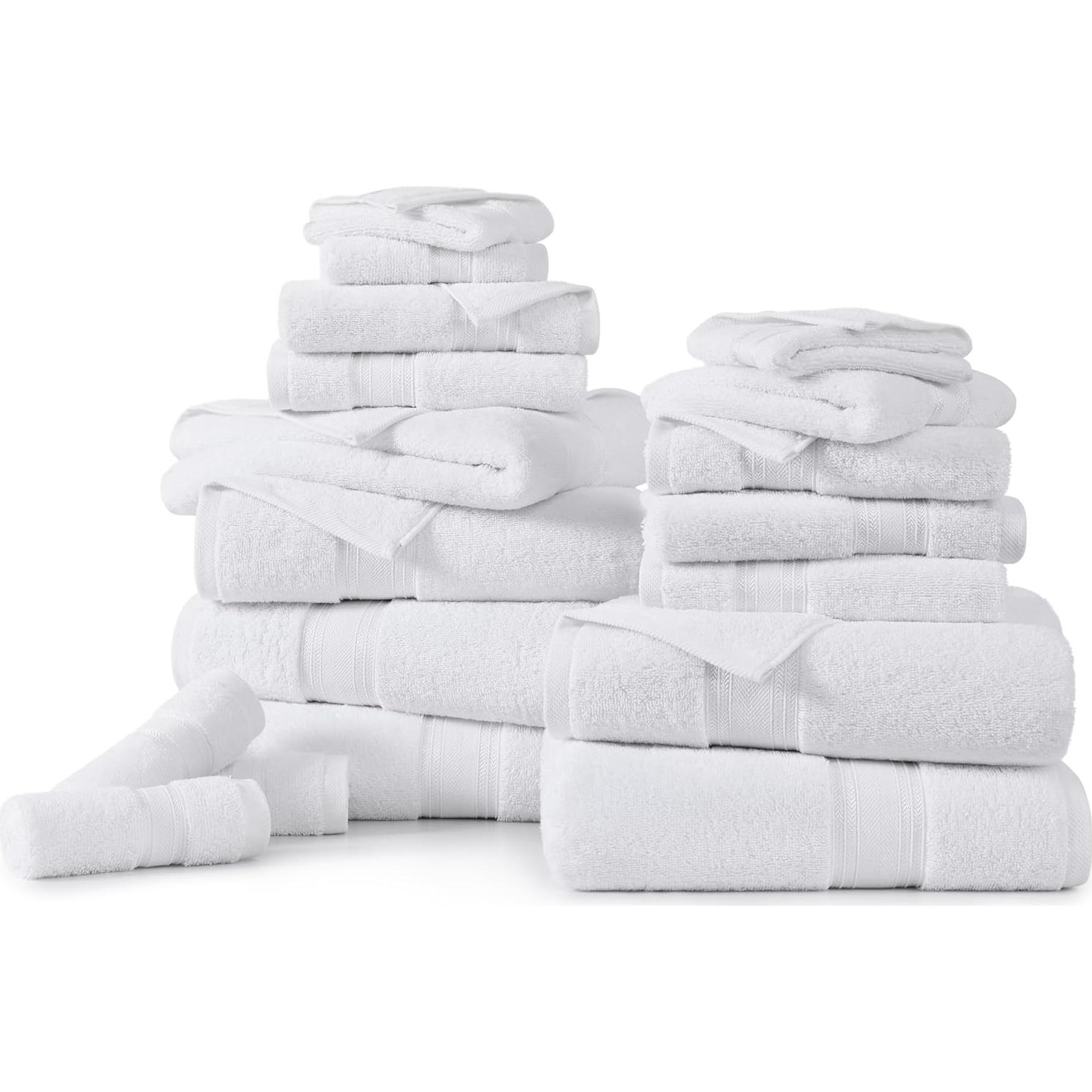 Juego de Toallas de Baño de Lujo LANE LINEN 18 Pzs Algodón 100%