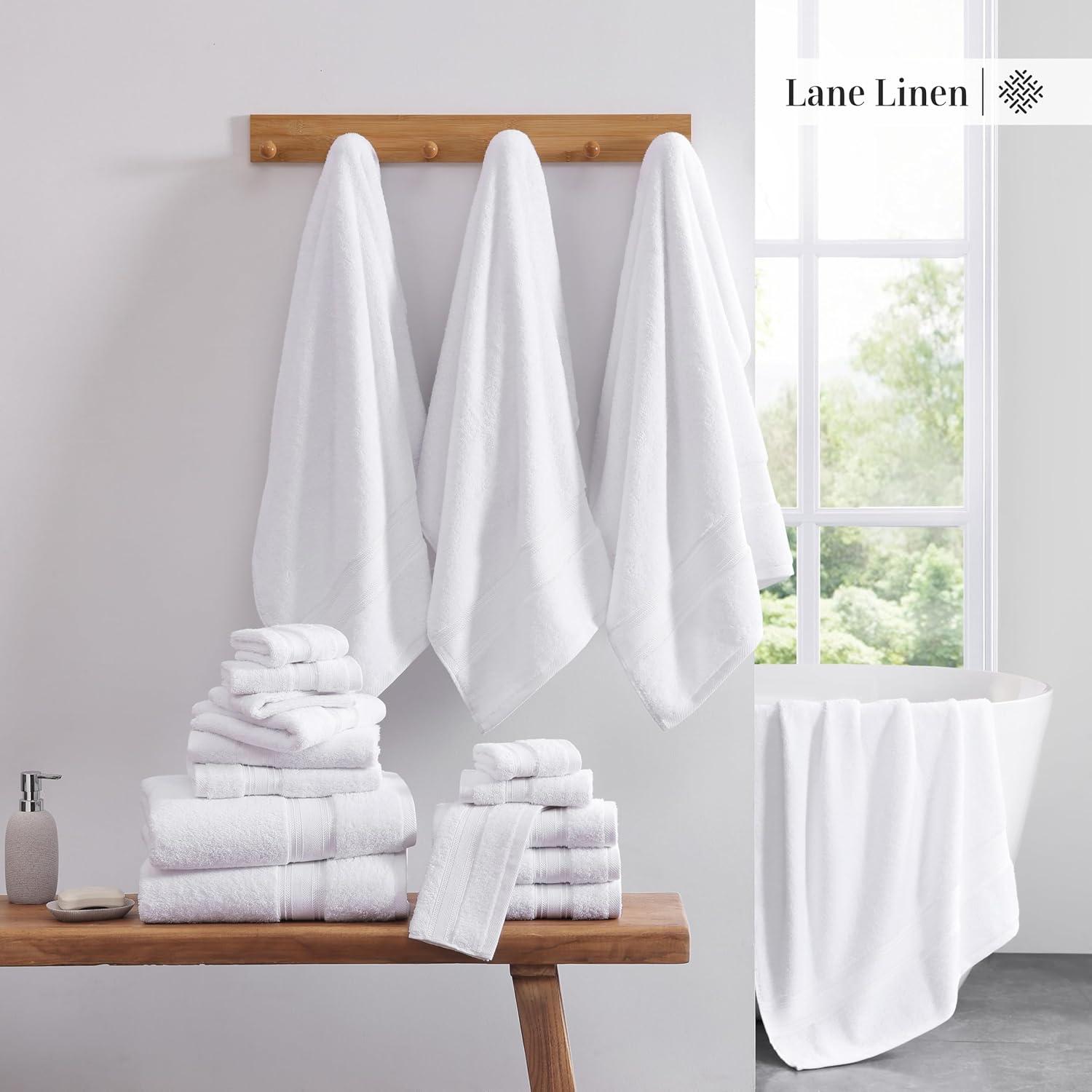 Juego de Toallas de Baño de Lujo LANE LINEN 18 Pzs Algodón 100%
