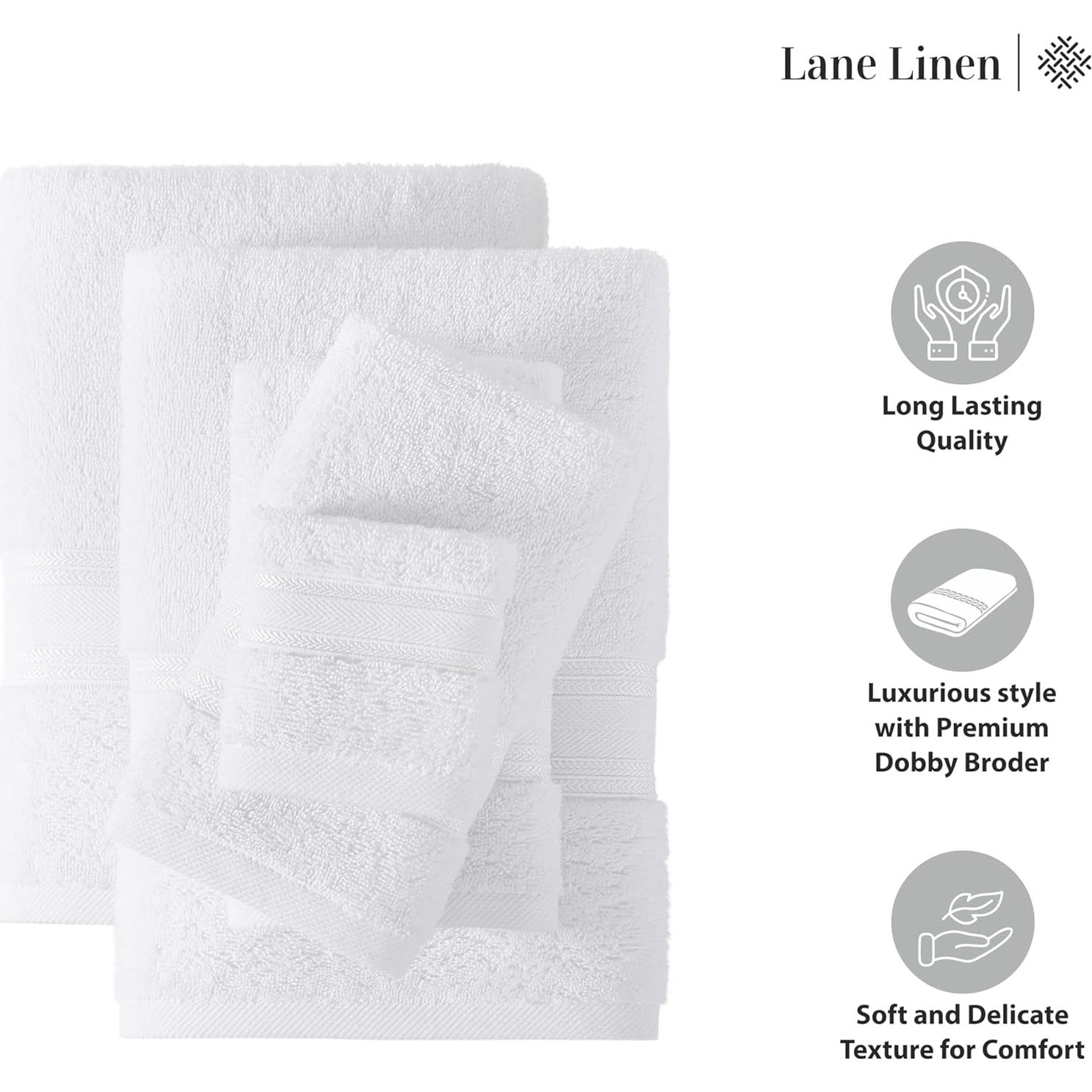 Juego de Toallas de Baño de Lujo LANE LINEN 18 Pzs Algodón 100%