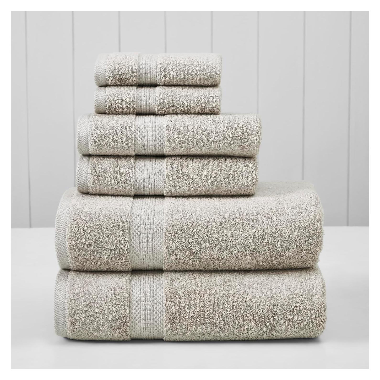 Conjunto de Toallas Modern Threads 6 Piezas Rayón Bambú Algodón