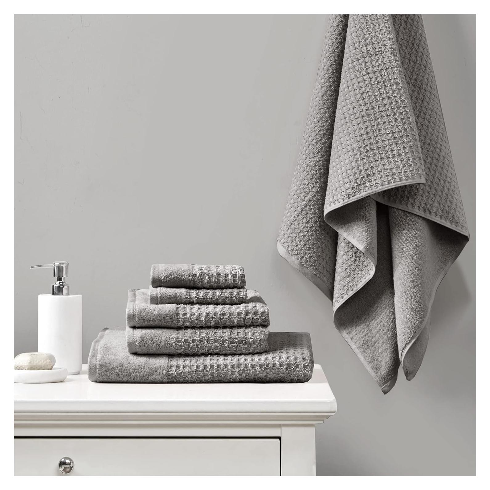 Juego de Toallas de Algodón 100% Madison Park Spa Waffle 6 Piezas