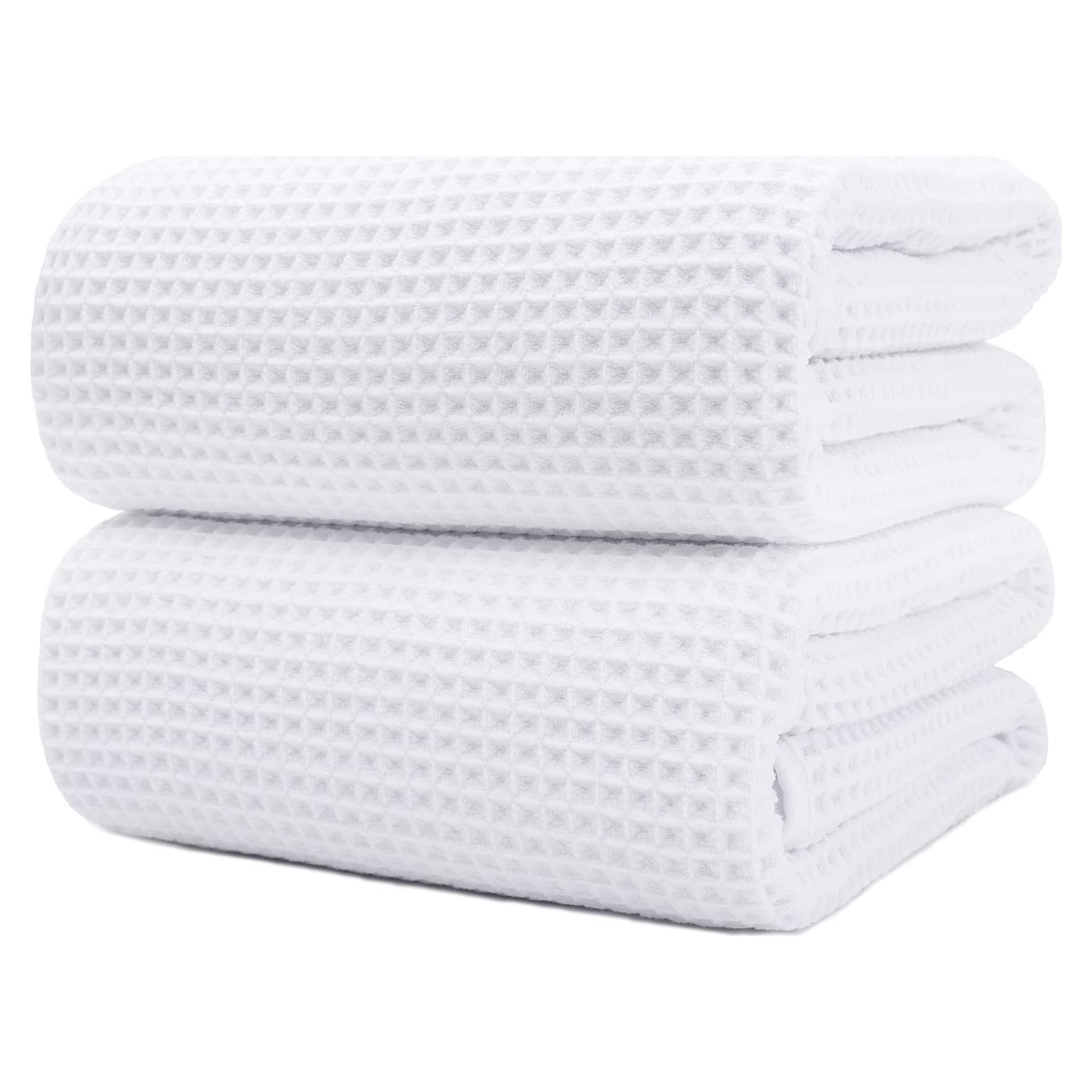 Toalla de Baño Microfibra POLYTE Waffle 89x178 cm Set de 2