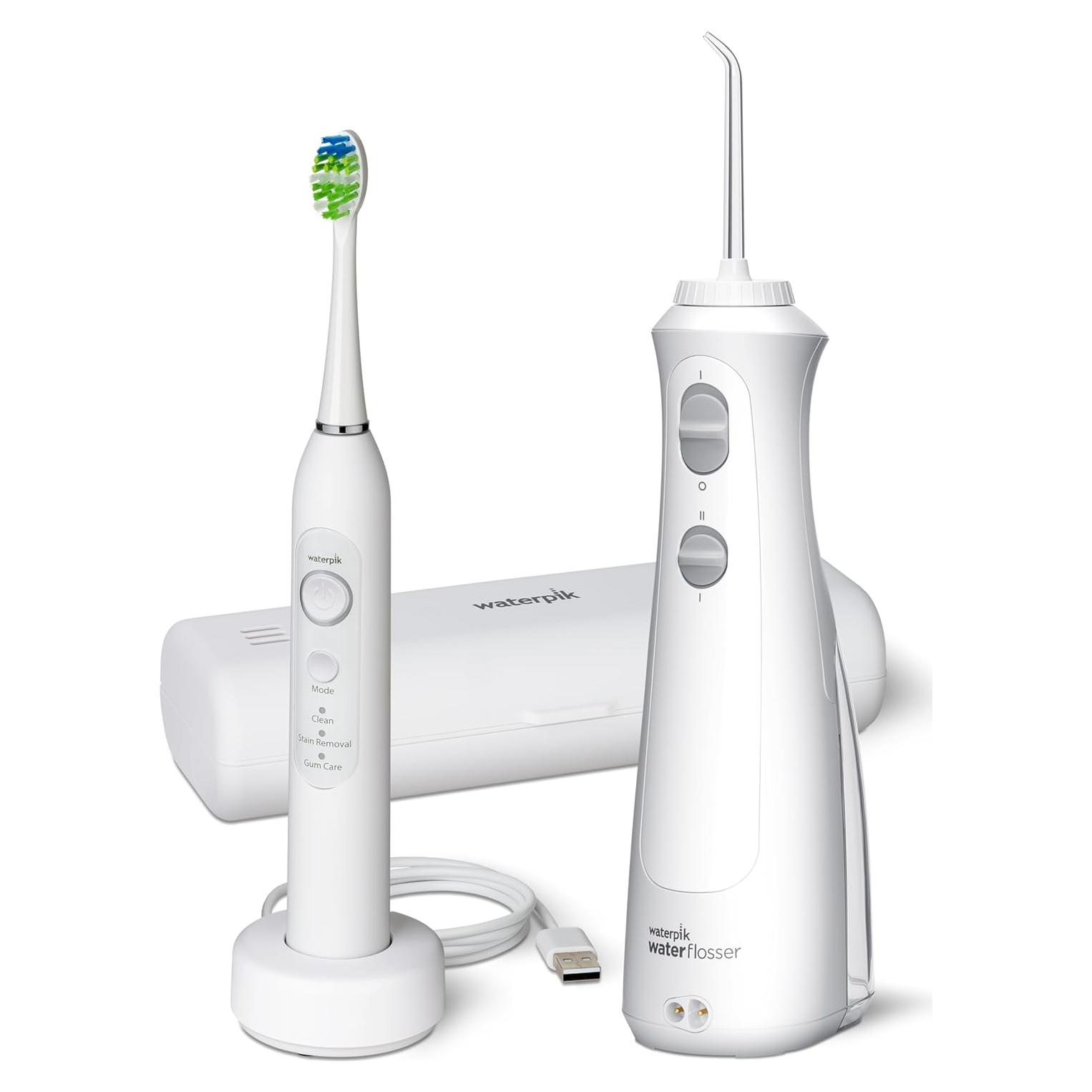 Combo Cepillo Eléctrico Waterpik Cordless Pearl y Water Flosser