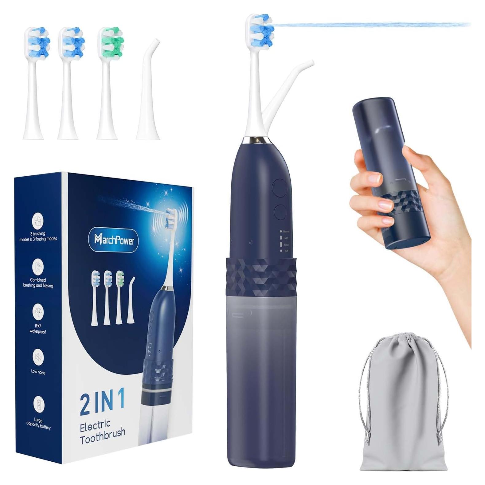 Cepillo de dientes eléctrico 2 en 1 MarchPower XY10 con irrigador