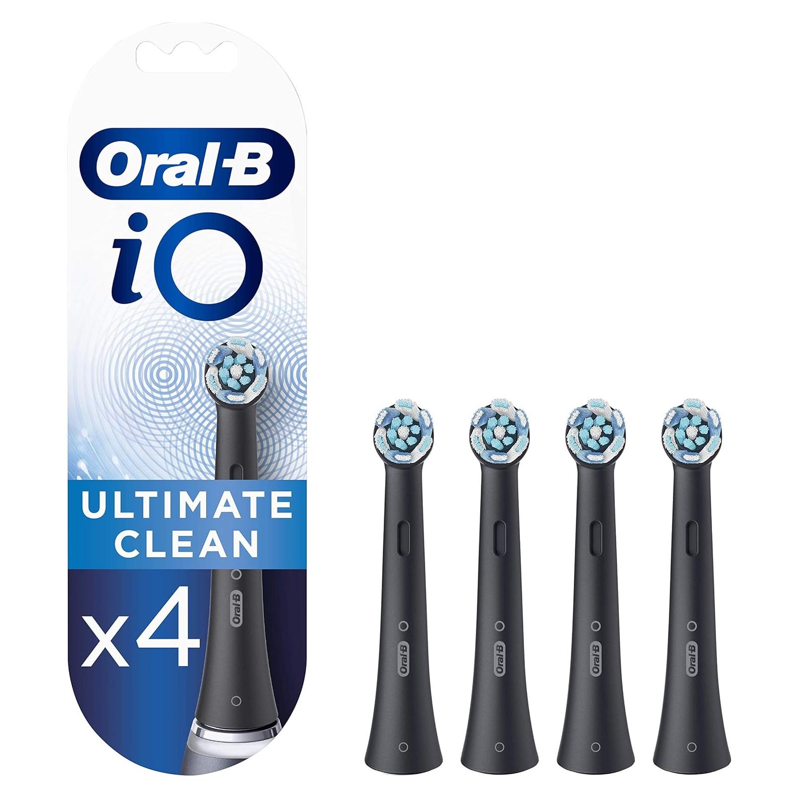 Cabezal de cepillo Oral-B iO Ultimate Clean, 4 unidades, negro