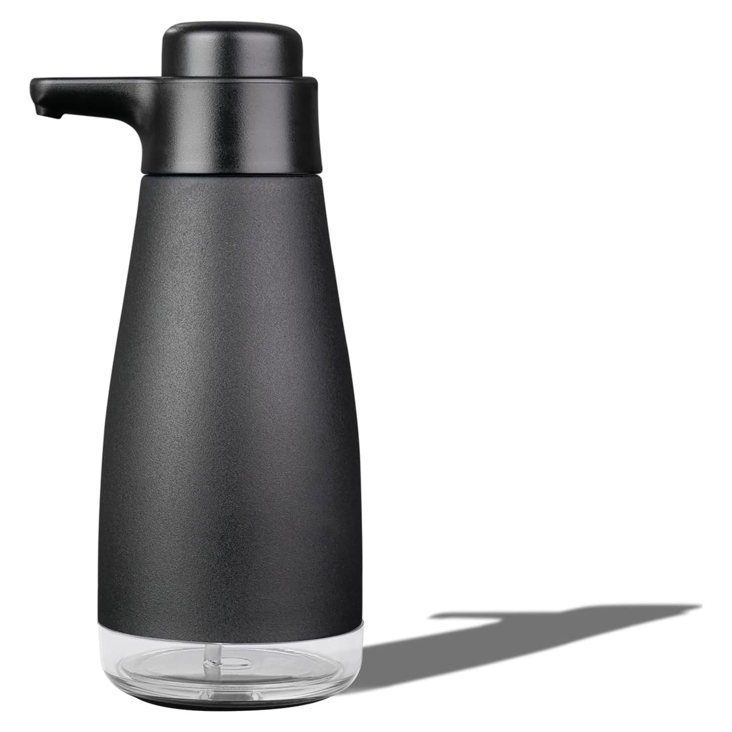 Dispensador de Jabón Líquido AIKE 443 ml Acero Inoxidable Negro