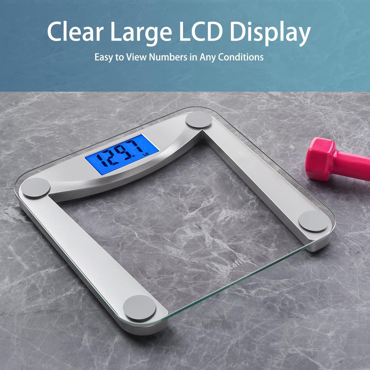 Escala Digital de Baño Vitafit VT1703U, 182kg, Pantalla LCD Grande