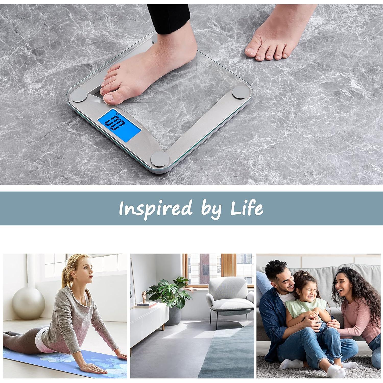 Escala Digital de Baño Vitafit VT1703U, 182kg, Pantalla LCD Grande