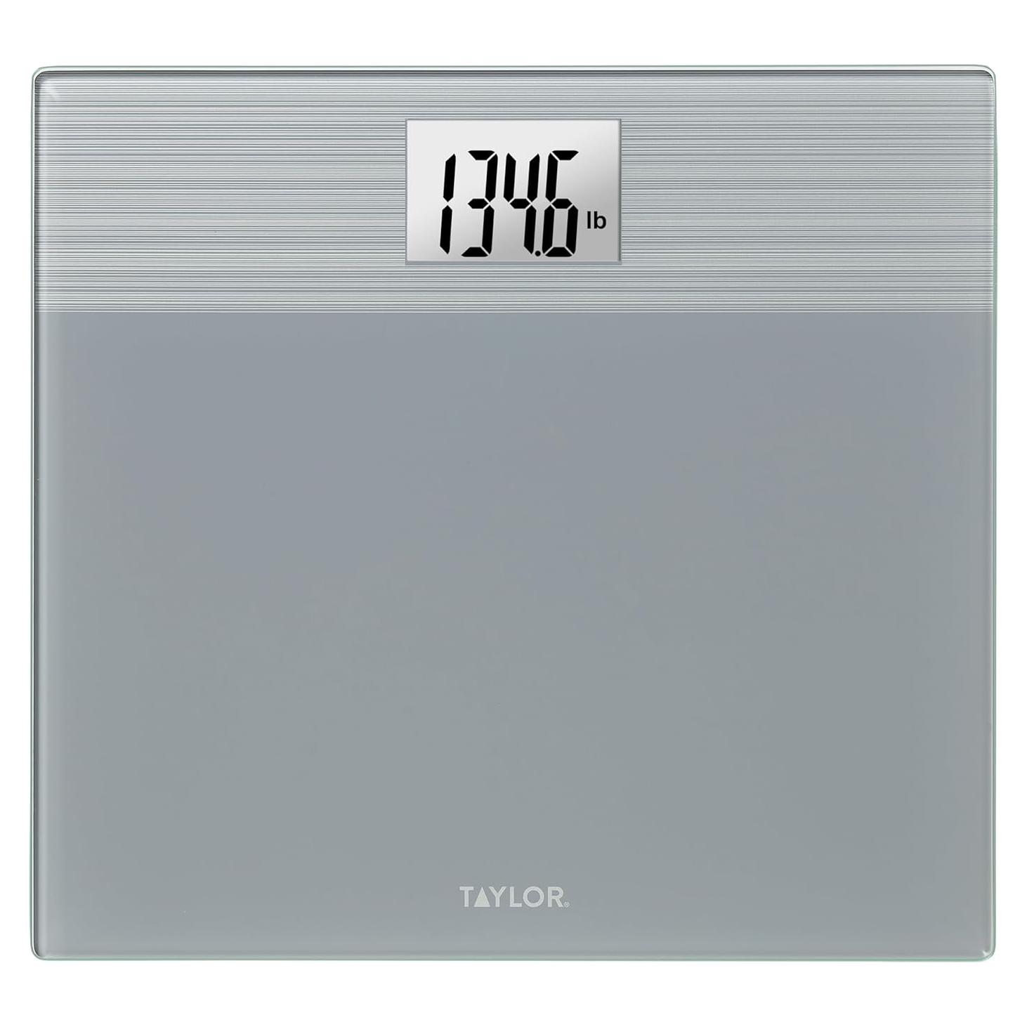 Escala de Baño Digital Taylor 227 kg Plataforma Ancha Gris