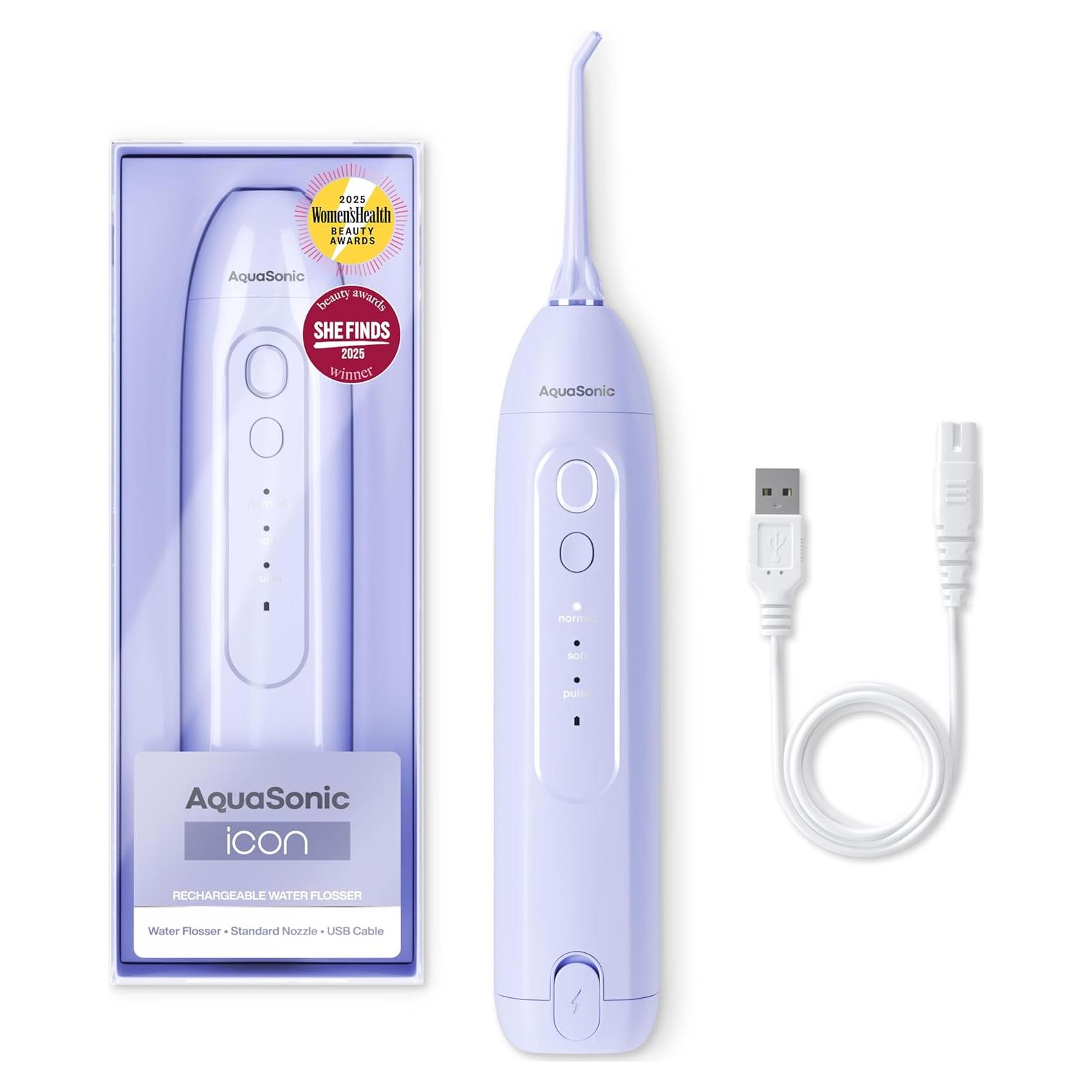 Hilo Dental AquaSonic Icon Inalámbrico Recargable Lila