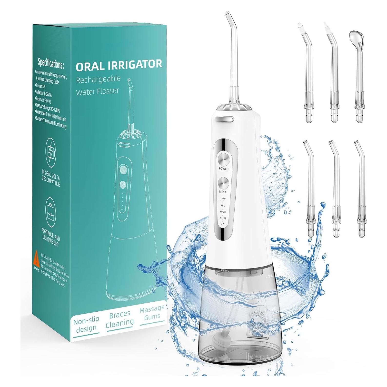 Irrigador Oral Bilitase WF106, 300ML, 5 Modos, Recargable