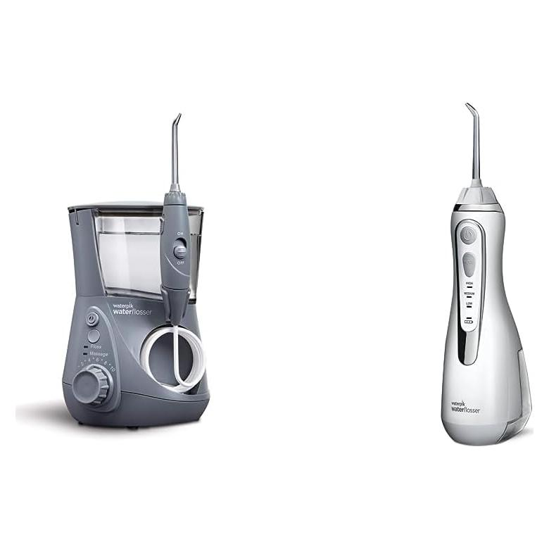 Hilo Dental Waterpik Aquarius y Cordless Advanced - 10 y 3 Configuraciones