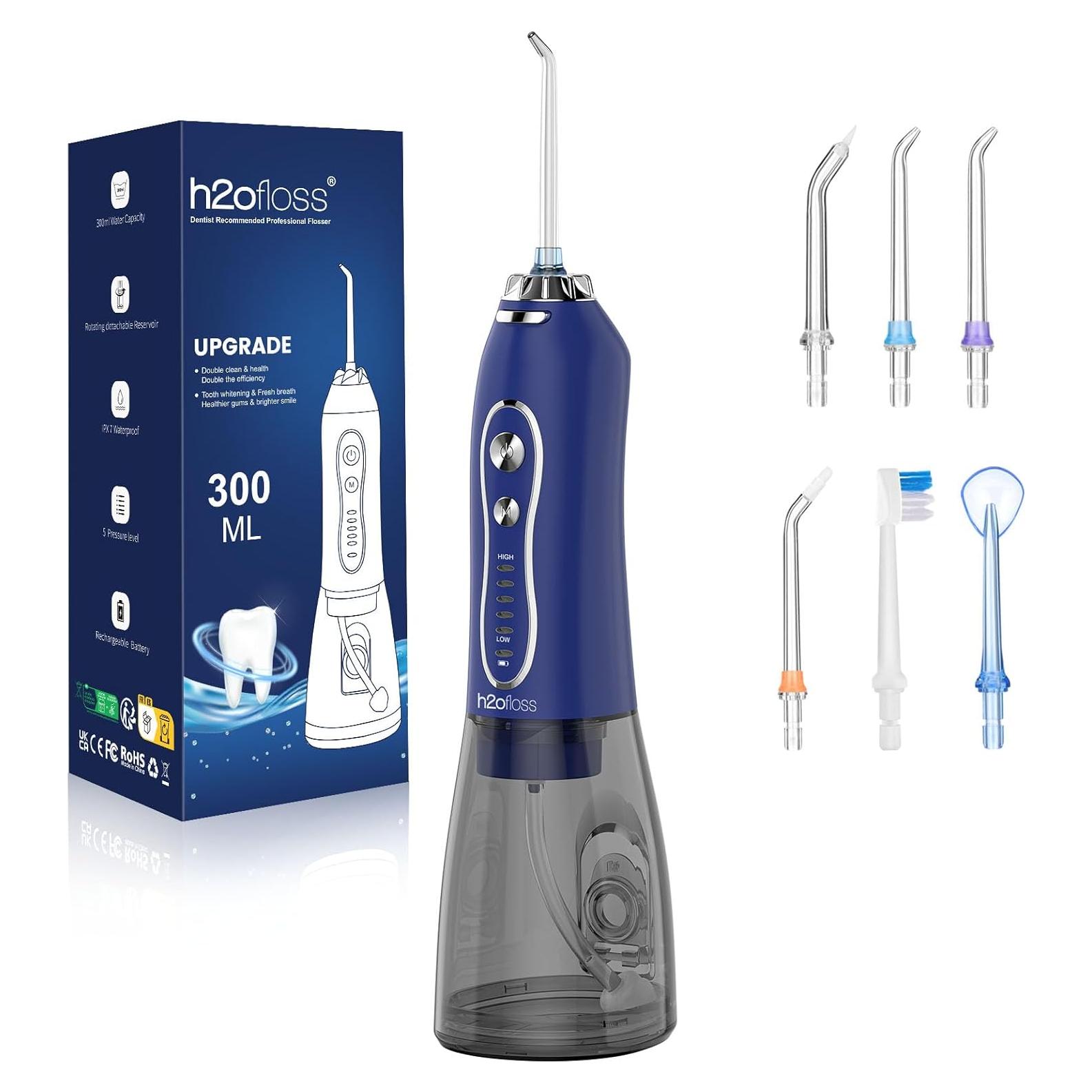 Irrigador Dental Portátil H2ofloss HF-6 5 Modos 300ml IPX7