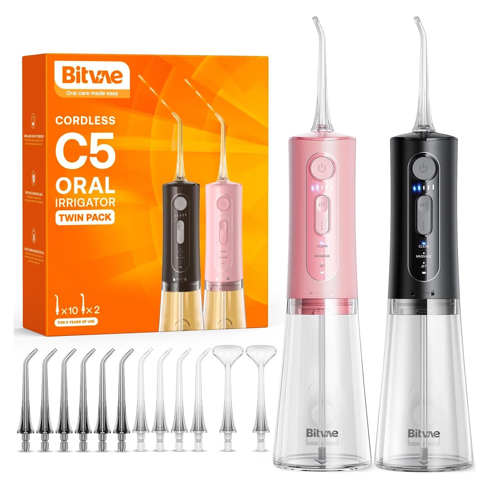 Irrigador Oral Portátil Bitvae C5 Inalámbrico 300ml 3 Modos