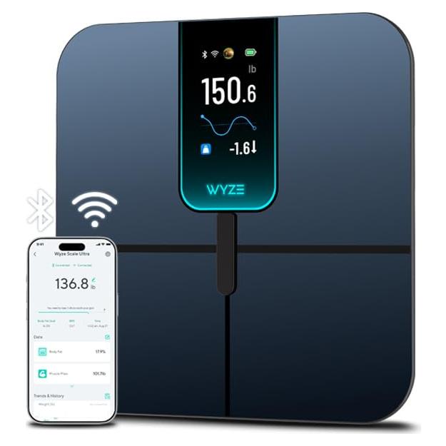 Balanza Inteligente Wyze Ultra Negra 4.3" Wi-Fi Bluetooth 181 kg
