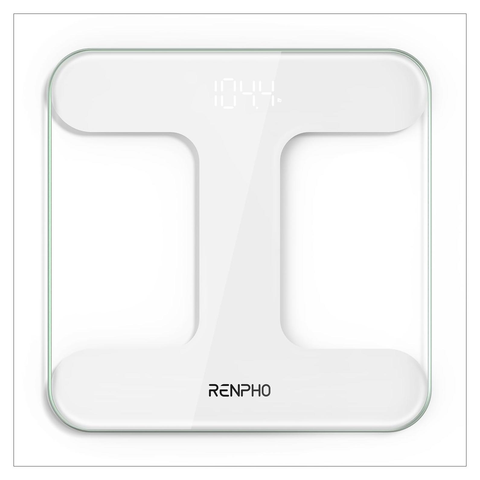 Báscula Digital RENPHO de Baño 180kg, Vidrio Templado, LED