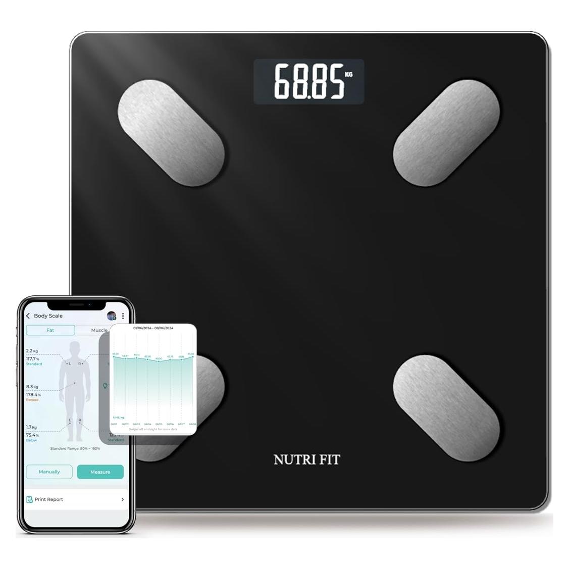 Balanza Inteligente NUTRI FIT para Composición Corporal 150 kg