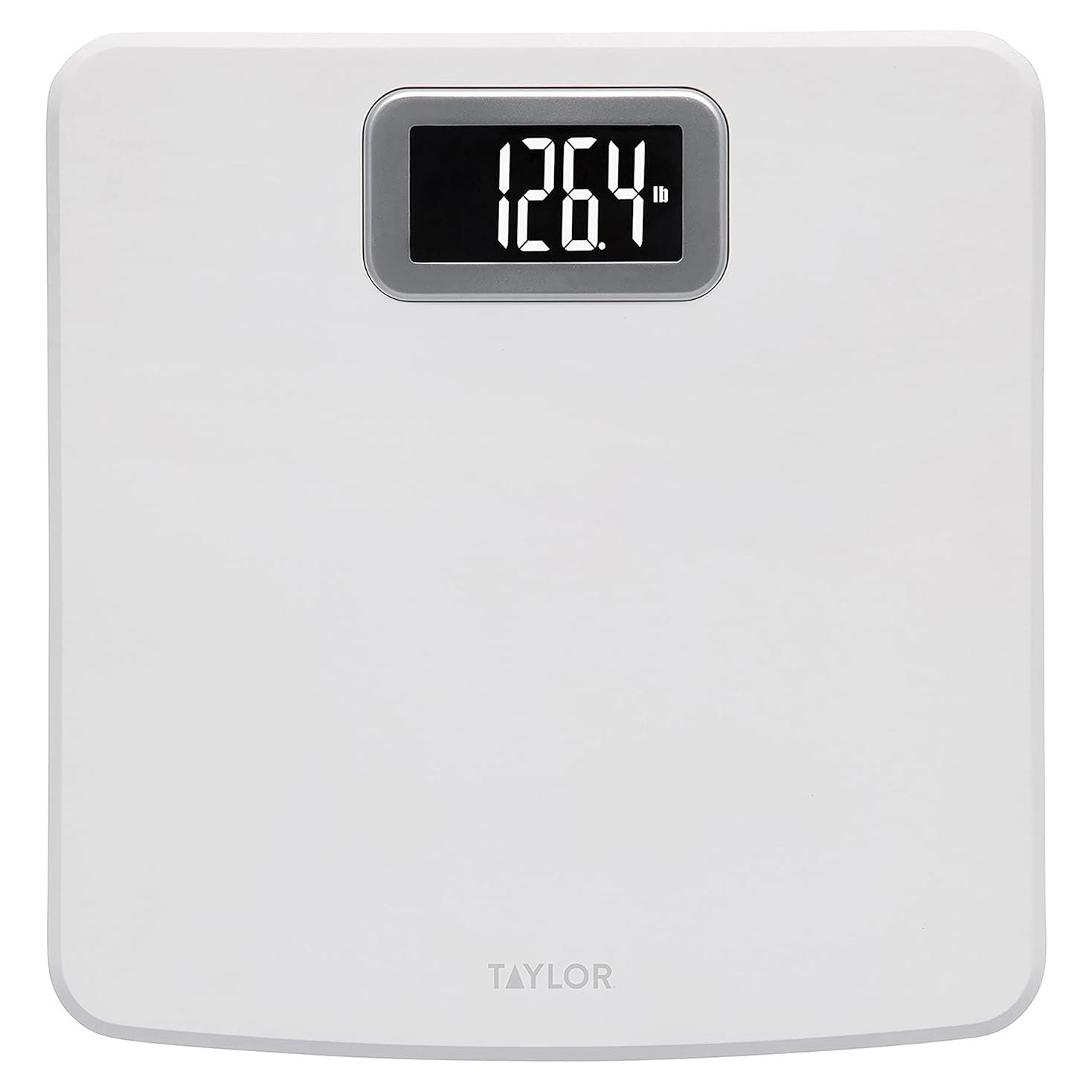 Báscula Digital Taylor 400 lb (181.44 kg) Blanca con Pantalla