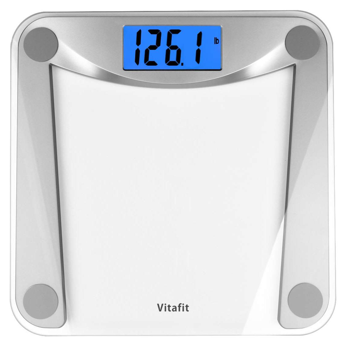 Báscula Digital de Baño Vitafit 30x30cm LCD Retroiluminada 181.4kg