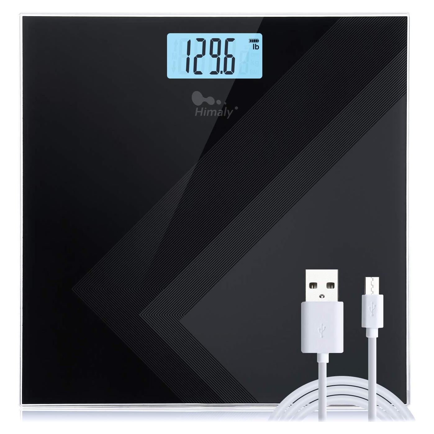 Balanza Digital de Peso Corporal Himaly 180kg Recargable USB