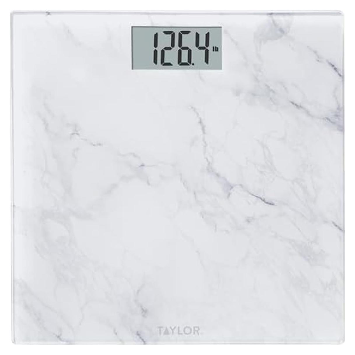 Báscula Digital de Vidrio Taylor para Baño, 181 kg, Mármol