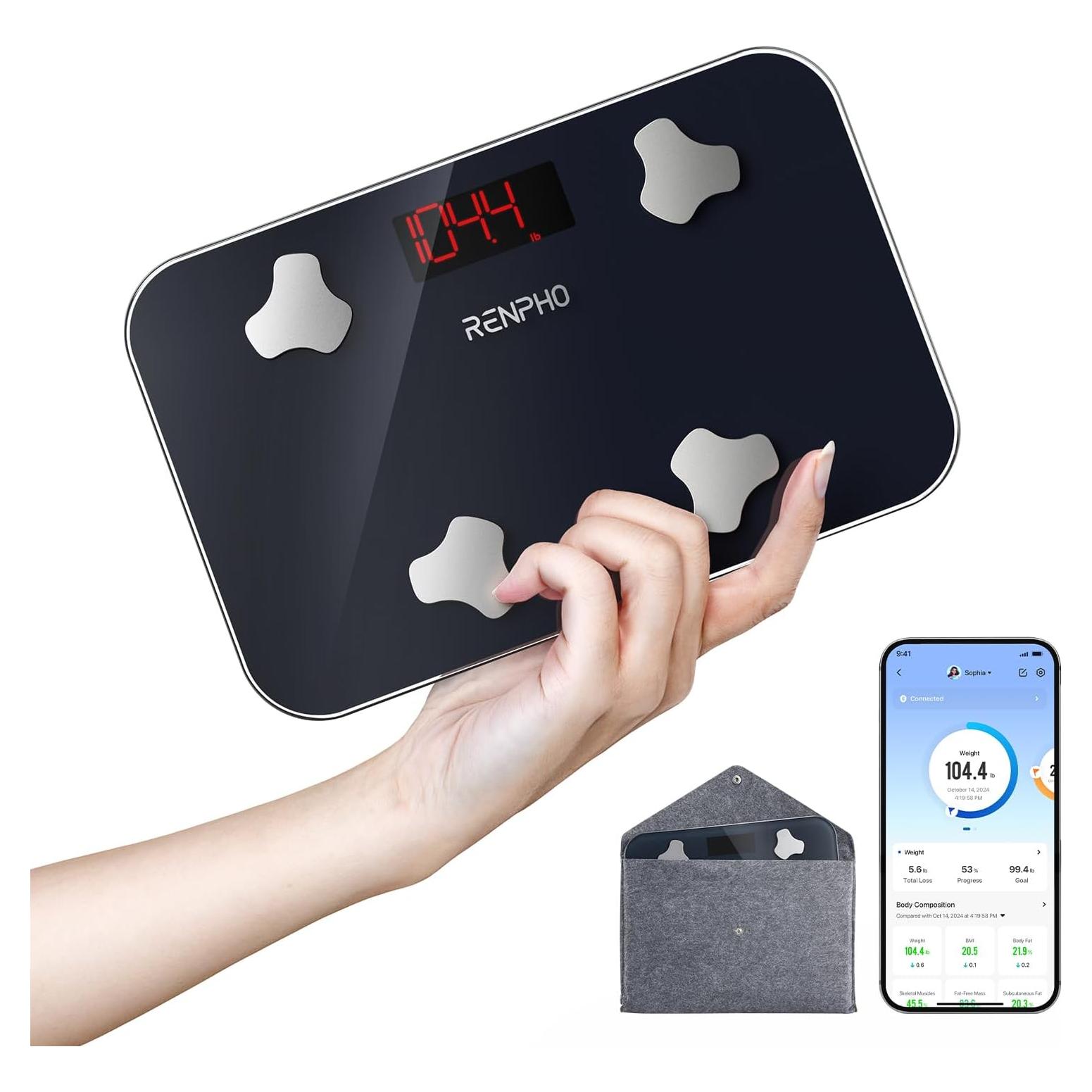 Báscula de Viaje RENPHO R-A009 para Peso Corporal y Grasa