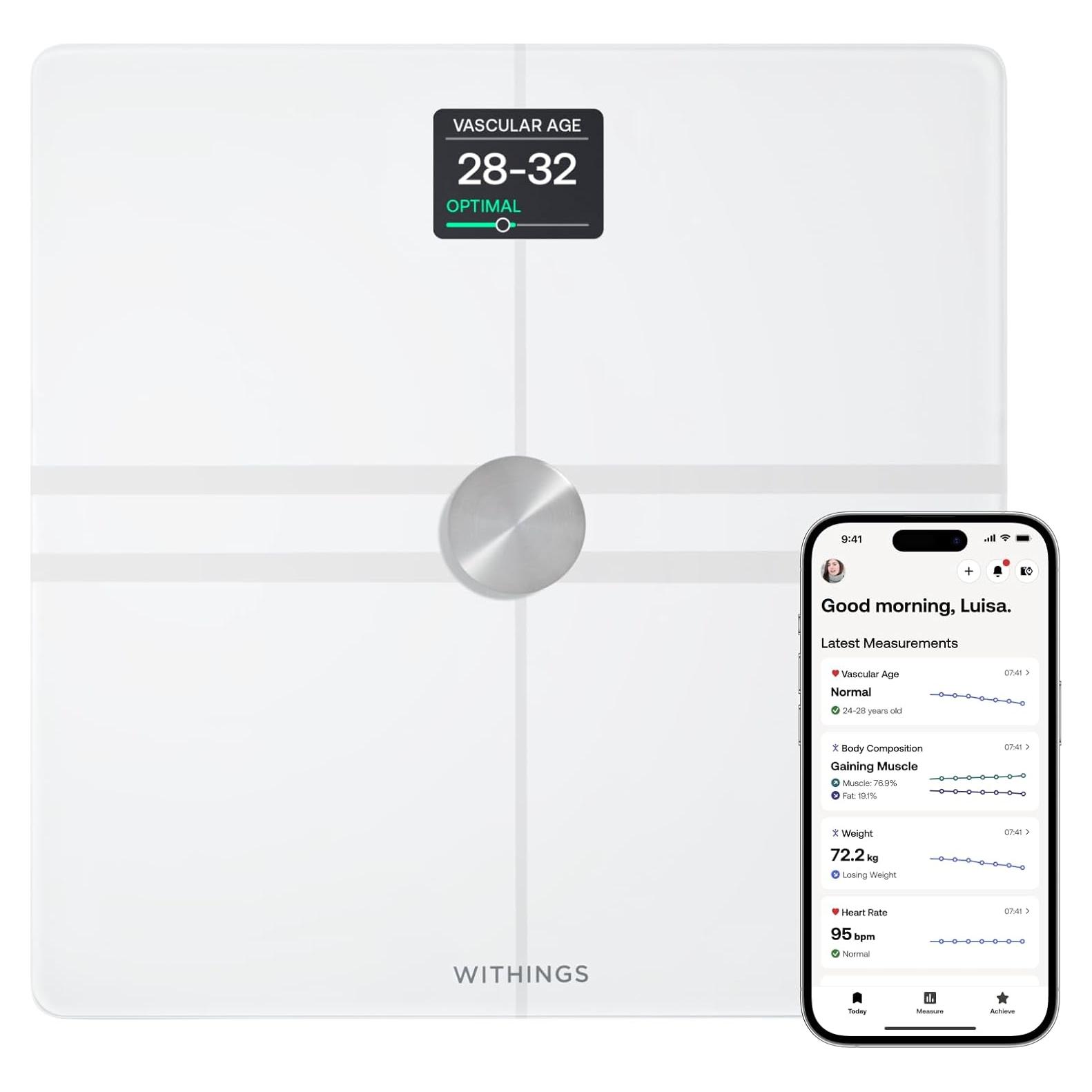Báscula Inteligente Withings Body Comp - Análisis Corporal, Bluetooth, WiFi