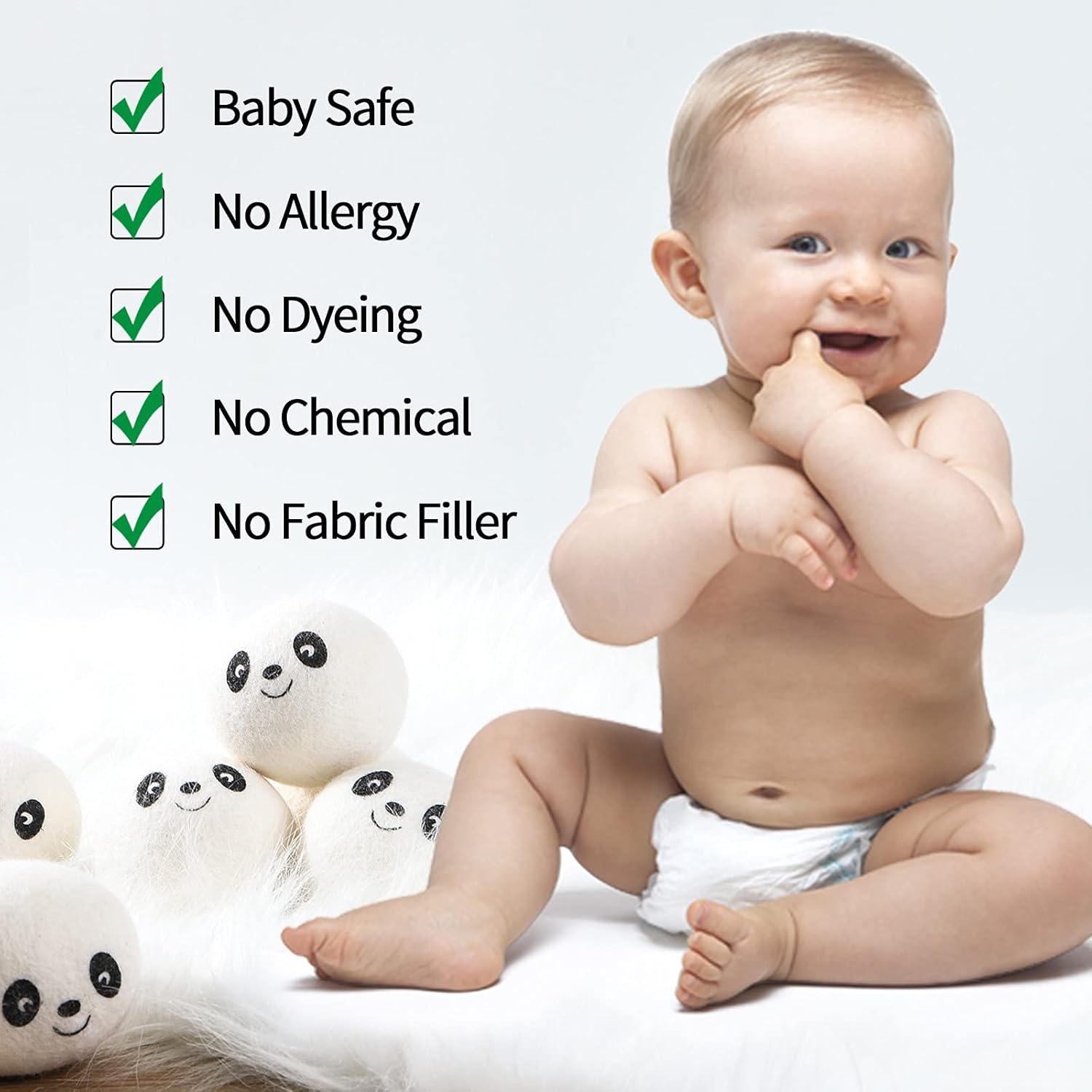 Bolas de Secadora de Lana MaHonestFelt - 6 Unidades Reutilizables