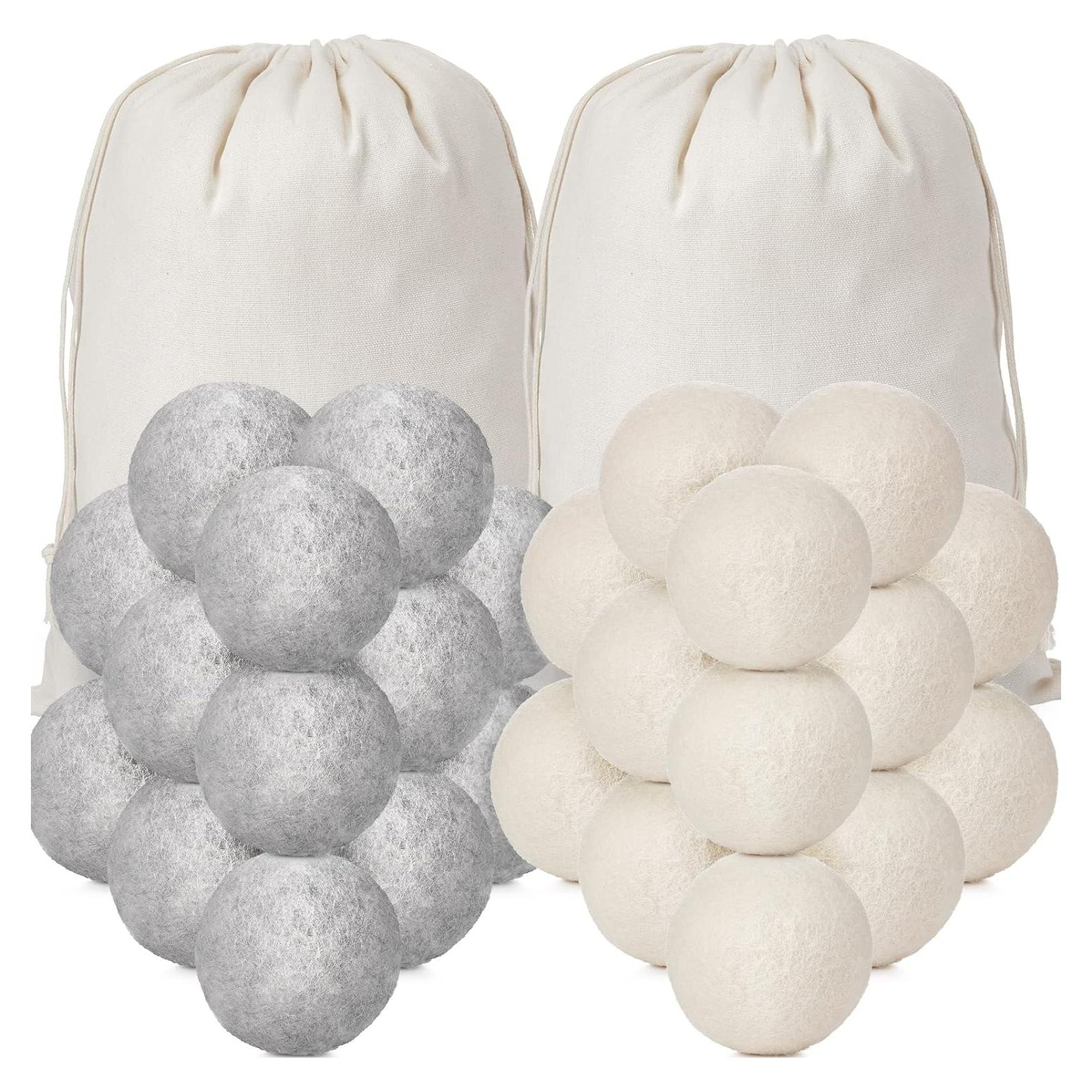 Juego de 42 Bolas de Secado de Lana Roowest 18 cm Reutilizables