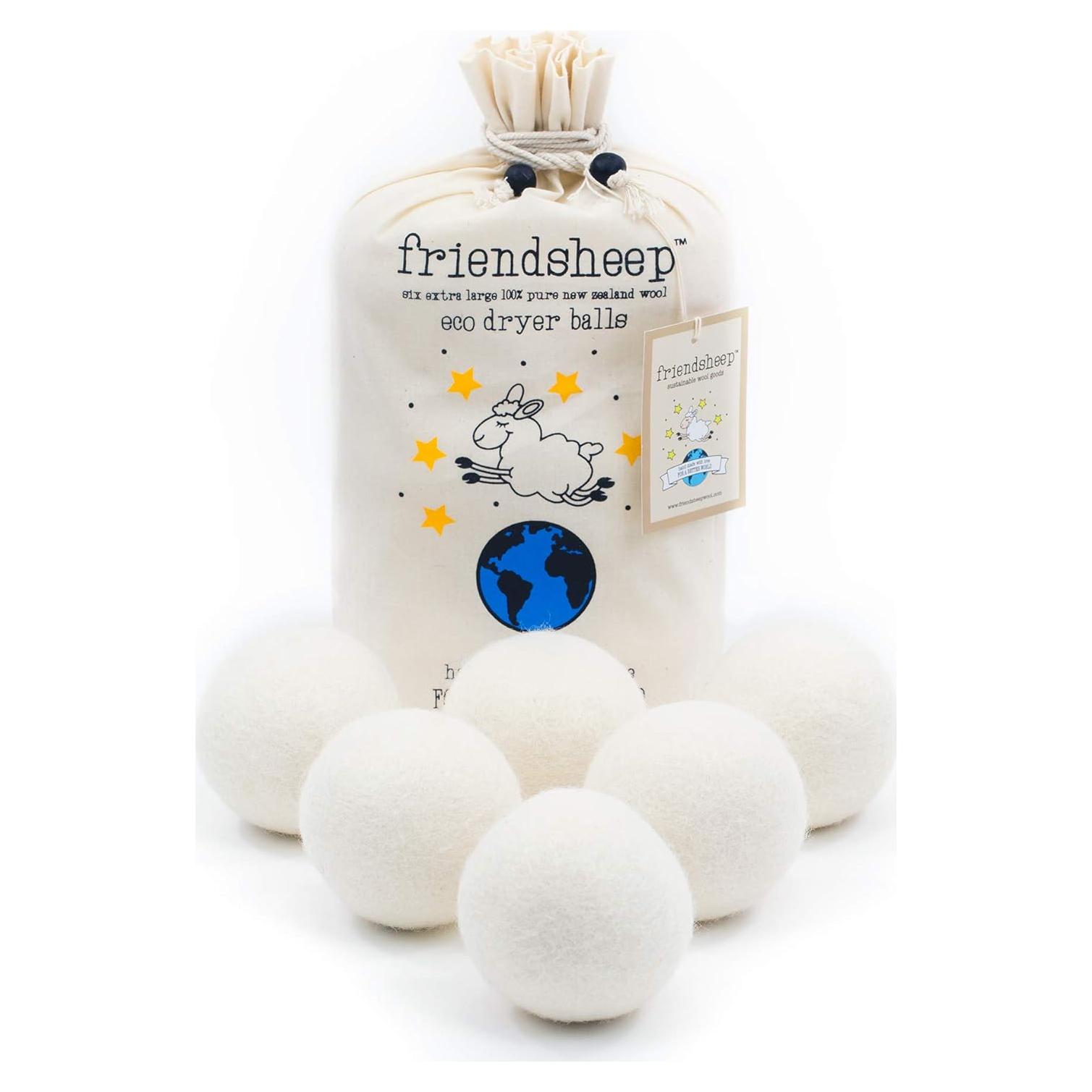 Bolas de Secado de Lana Friendsheep 6 Piezas Orgánicas XL