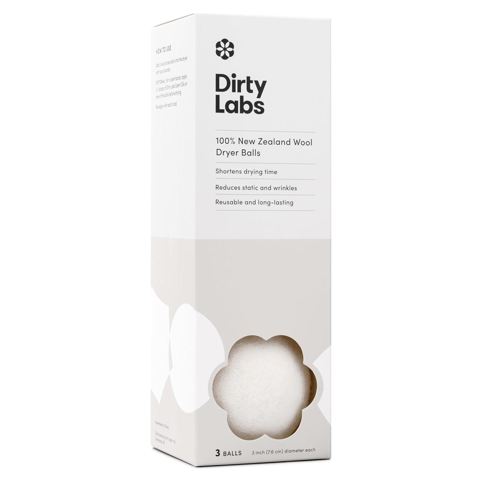 Bolas de Secadora de Lana Dirty Labs | 3 Unidades | 100% Biodegradables