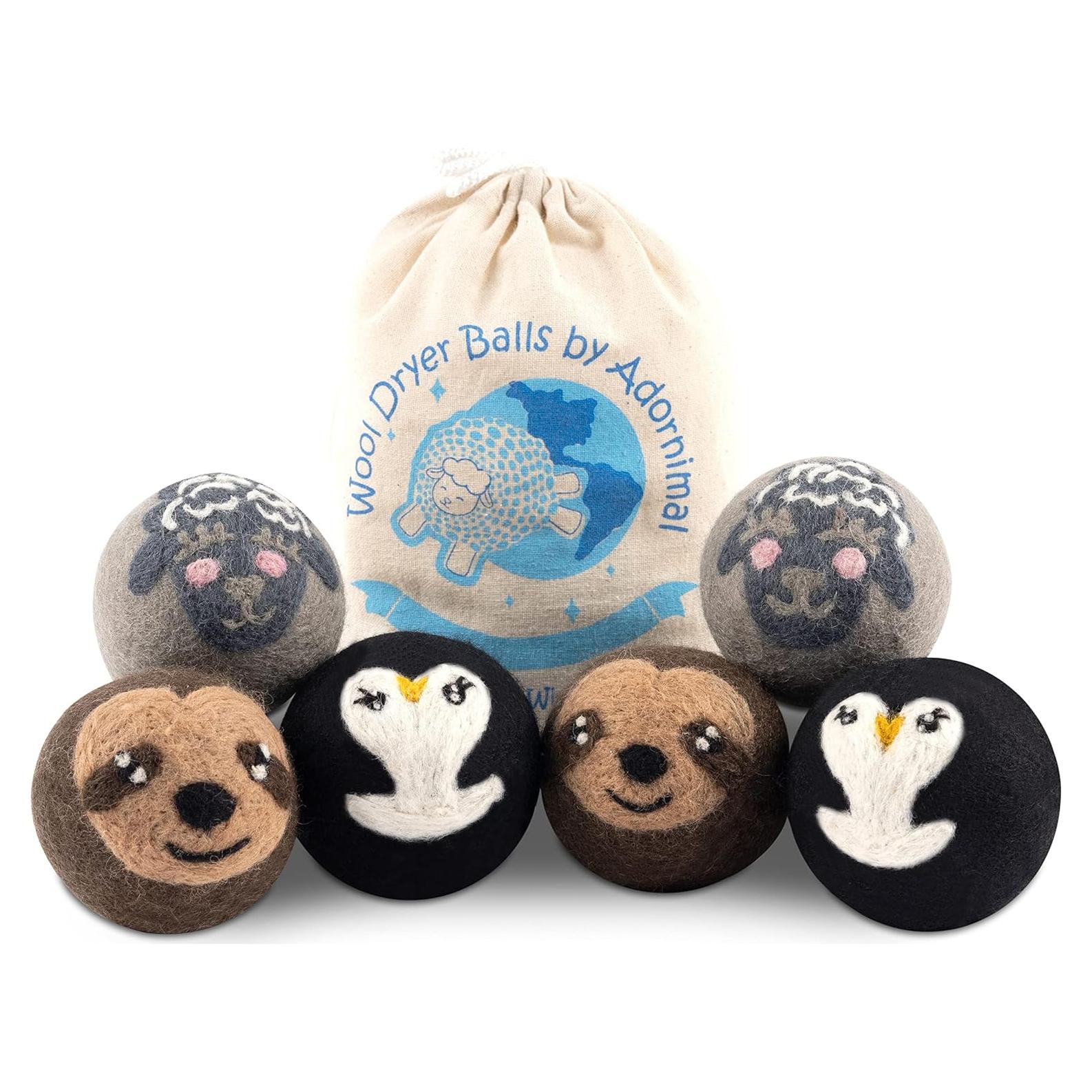 Bolas de Secadora de Lana Adornimal - 6 Piezas Animales