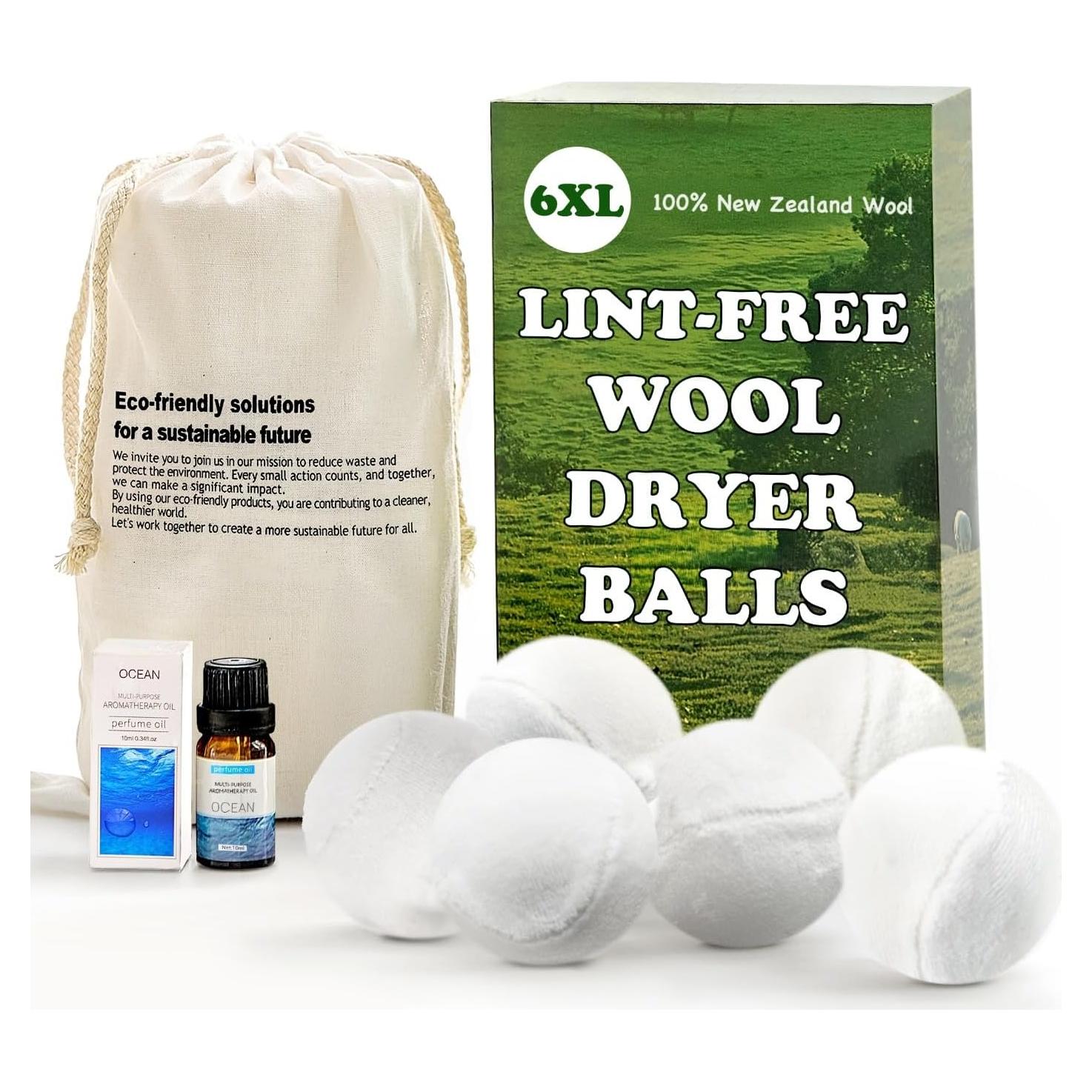 Bolas de Secado de Lana VIVASPHERE - Paquete de 6XL - 100% Natural