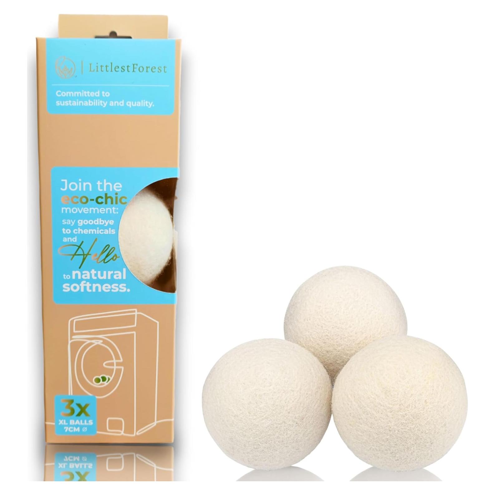 Bolas de Secadora de Lana XL Littlestforest - Suavizante Natural Hipoalergénico