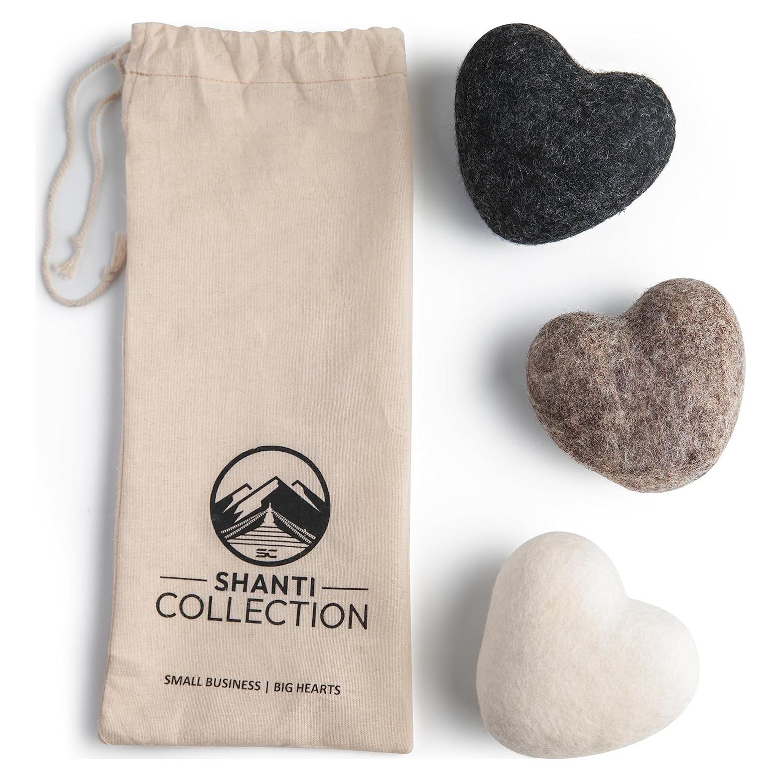 Bolas de Secado de Lana Hechas a Mano Big Heart 3-Pack XL