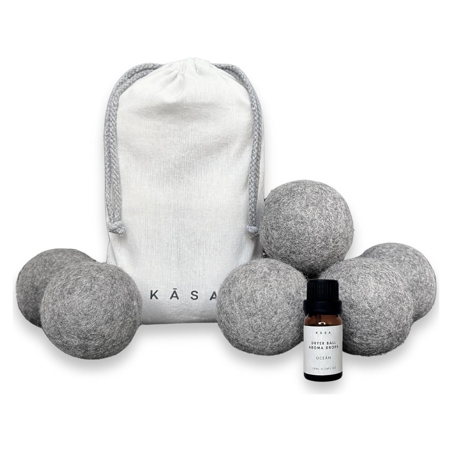 Bolas de Secado de Lana KĀSA XL 100% Natural - Set de 6